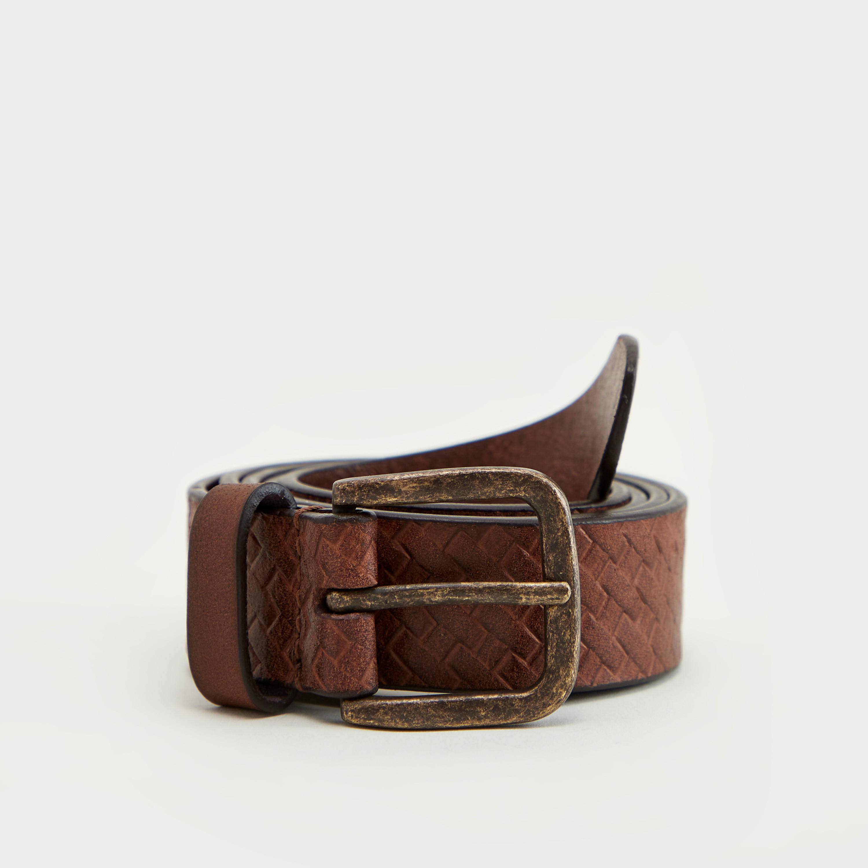 Textured Leather Belt with Pin Buckle Closure-men-beltsandwallets-belts-image-1