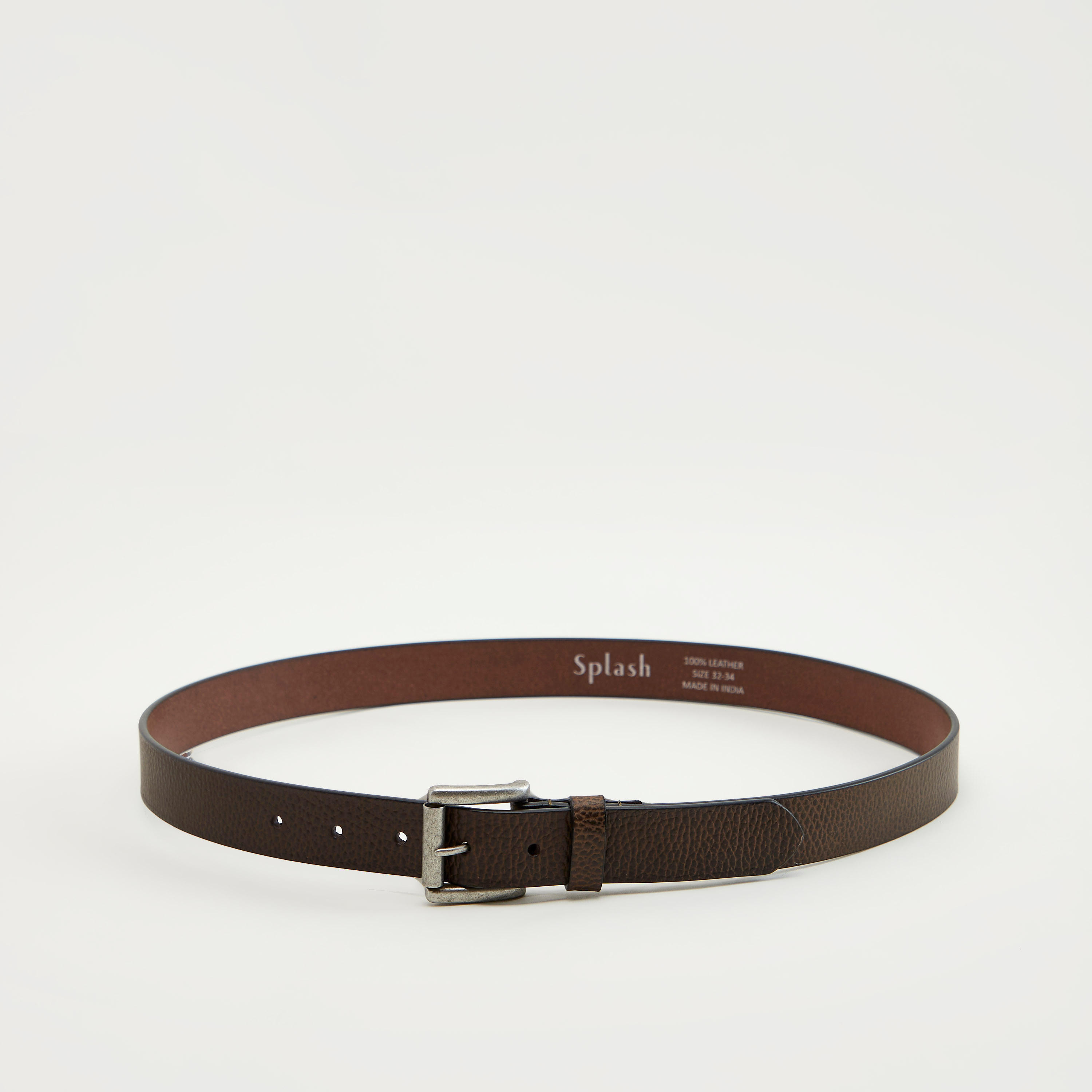 حزام خصر بارز الملمس بإبزيم إغلاق-men-beltsandwallets-belts-image-3