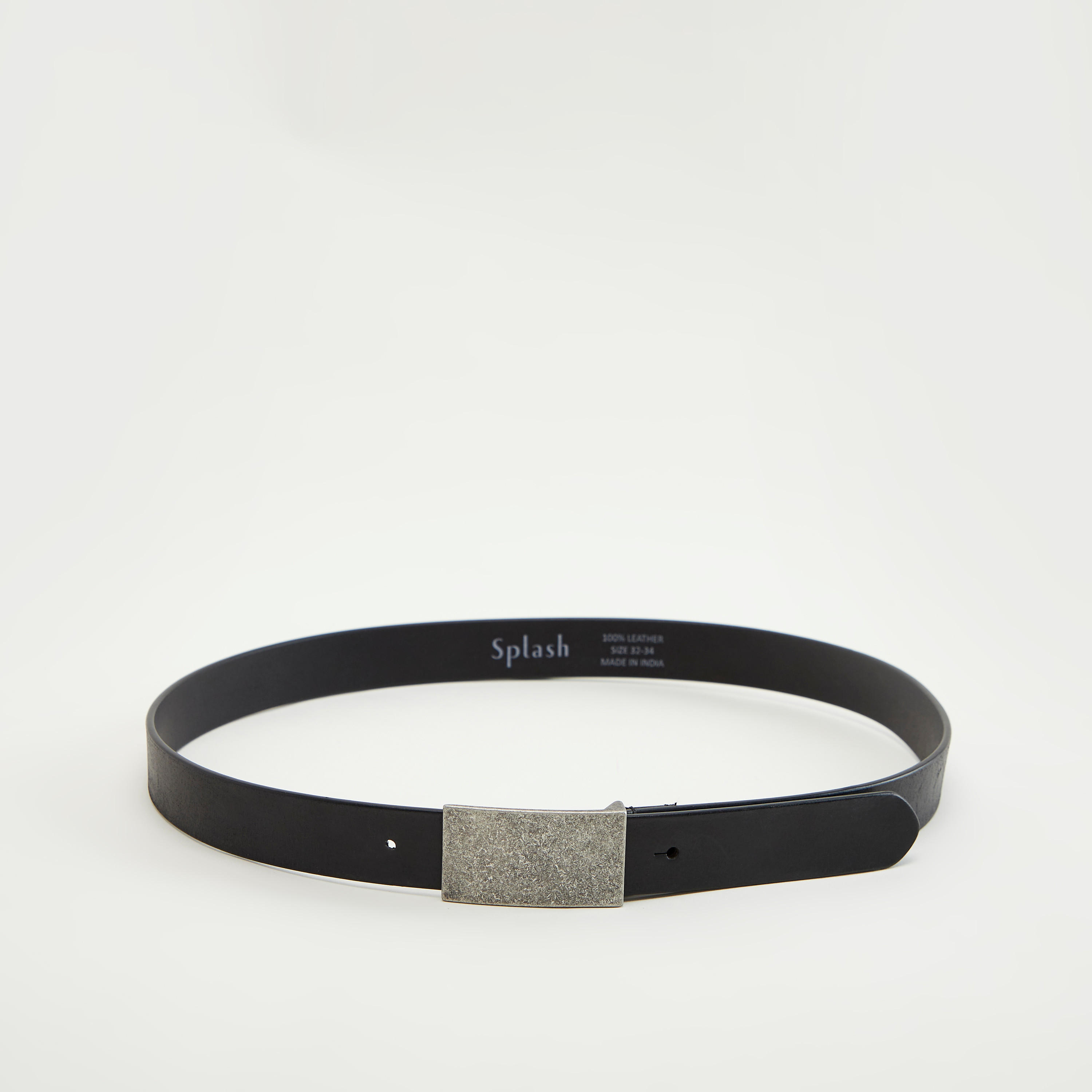 حزام جلد سادة بإبزيم إغلاق-men-beltsandwallets-belts-image-2