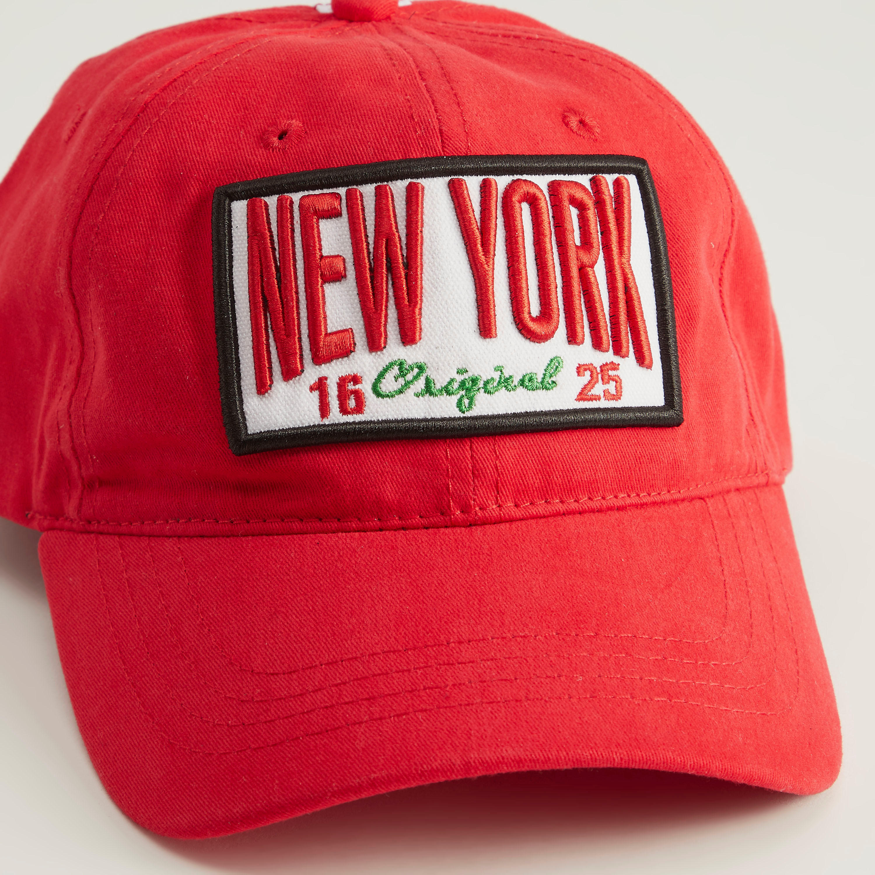 Applique Detailed Cap with Buckled Strap Closure-men-caps-image-3