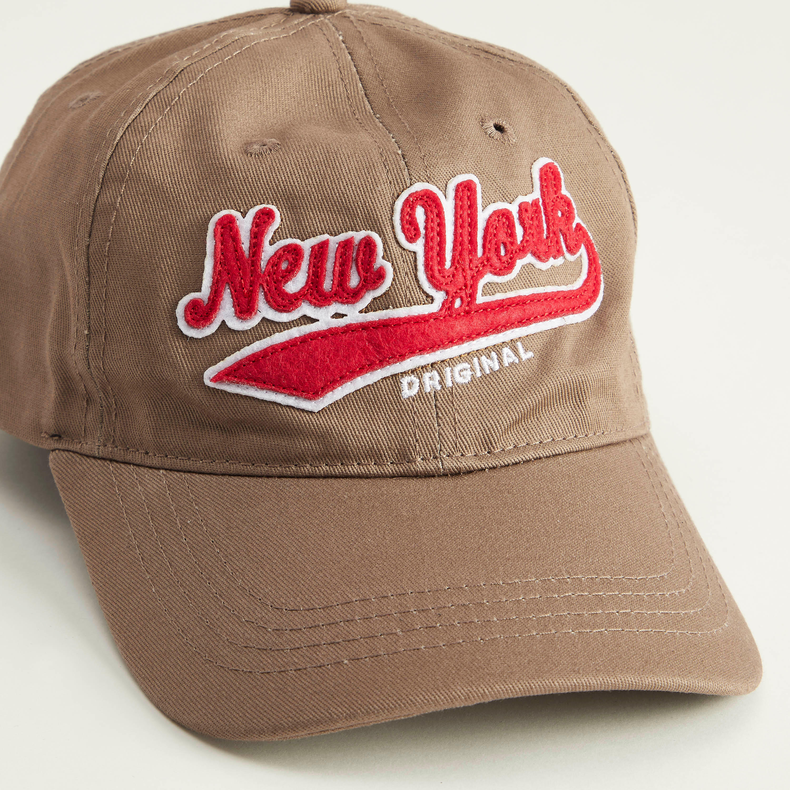 Applique Detail Cap with Buckle Back Strap-men-caps-image-3