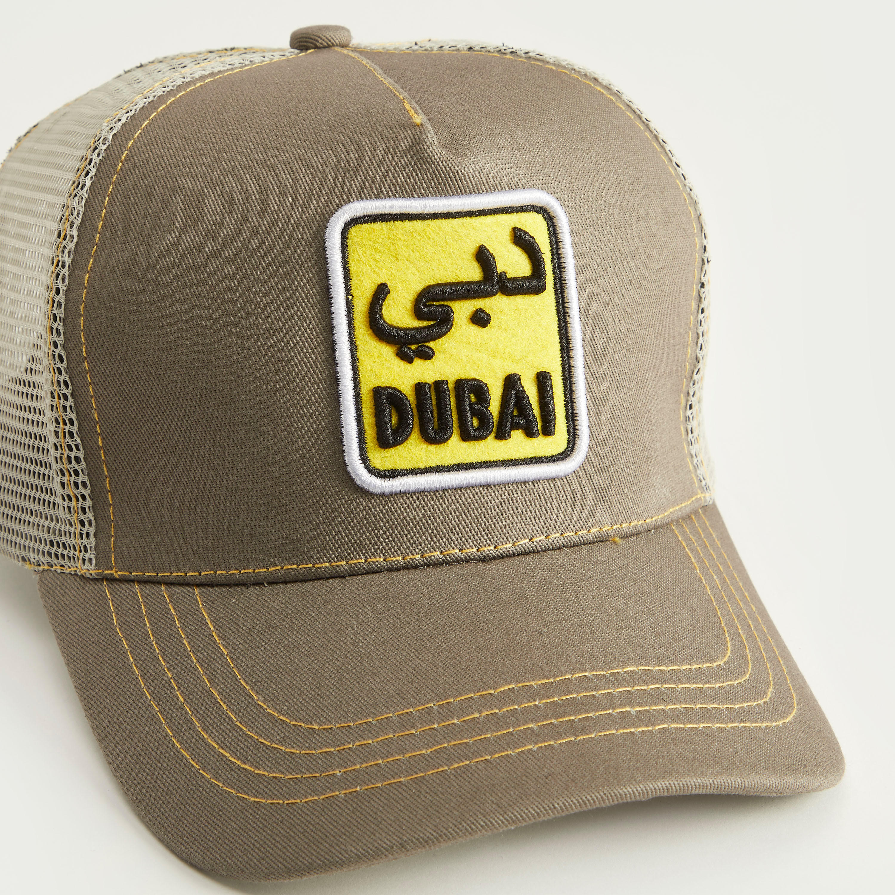Applique Detailed Cap with Mesh and Snap Back Closure-men-caps-image-3