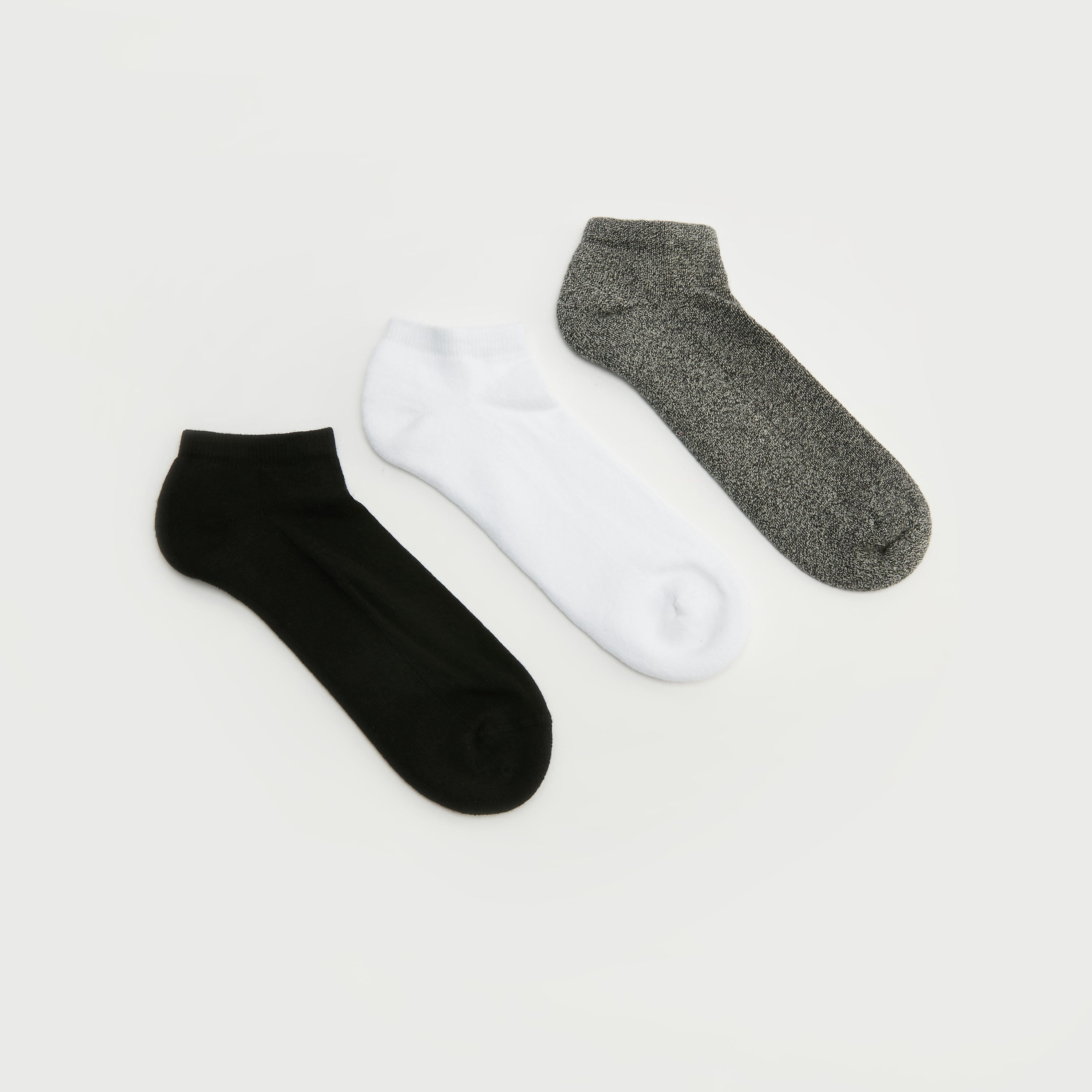 Set of 3 - Solid Ankle Length Socks-men-socks-image-1