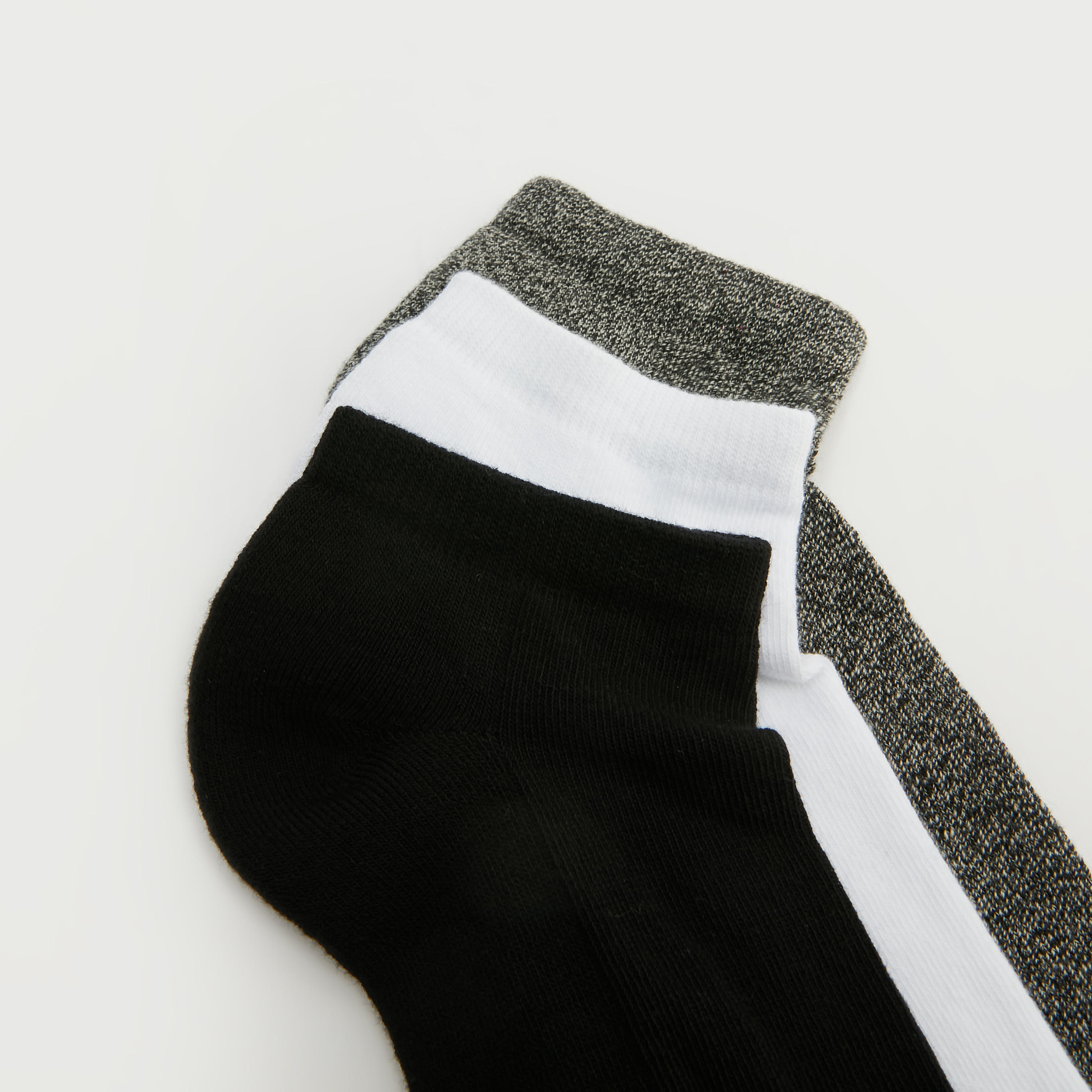 Set of 3 - Solid Ankle Length Socks-men-socks-image-3