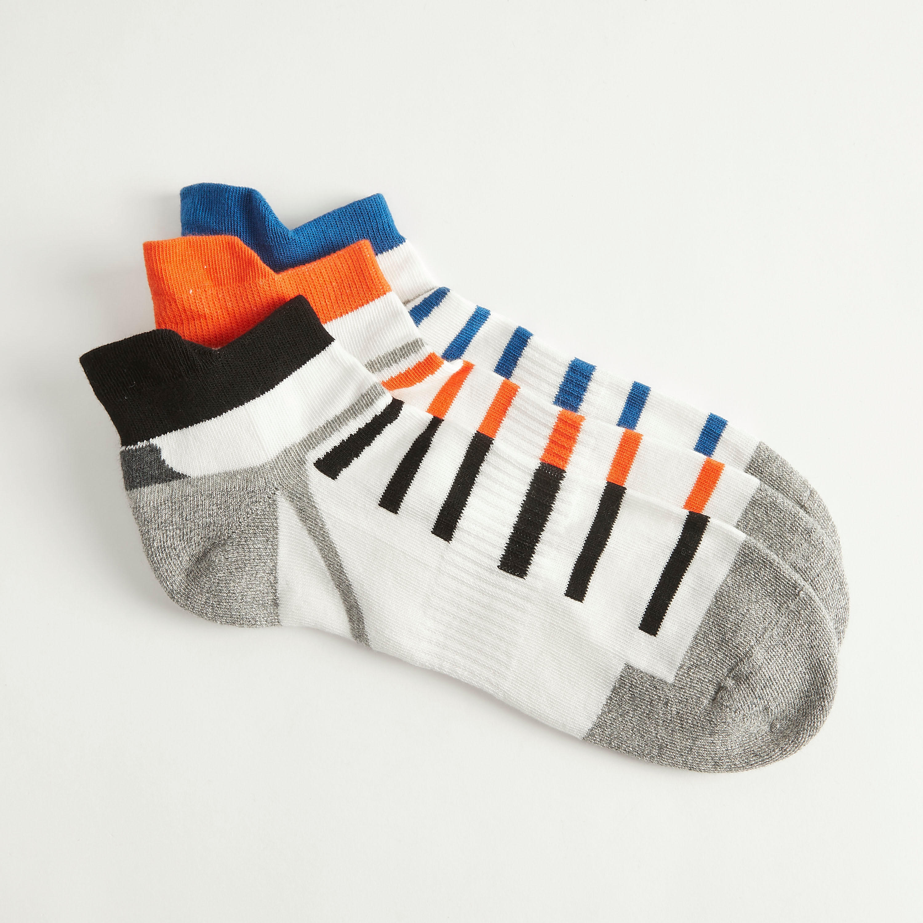 جوارب قطنية مخططة بطول الكاحل - طقم من 3-men-socks-image-2
