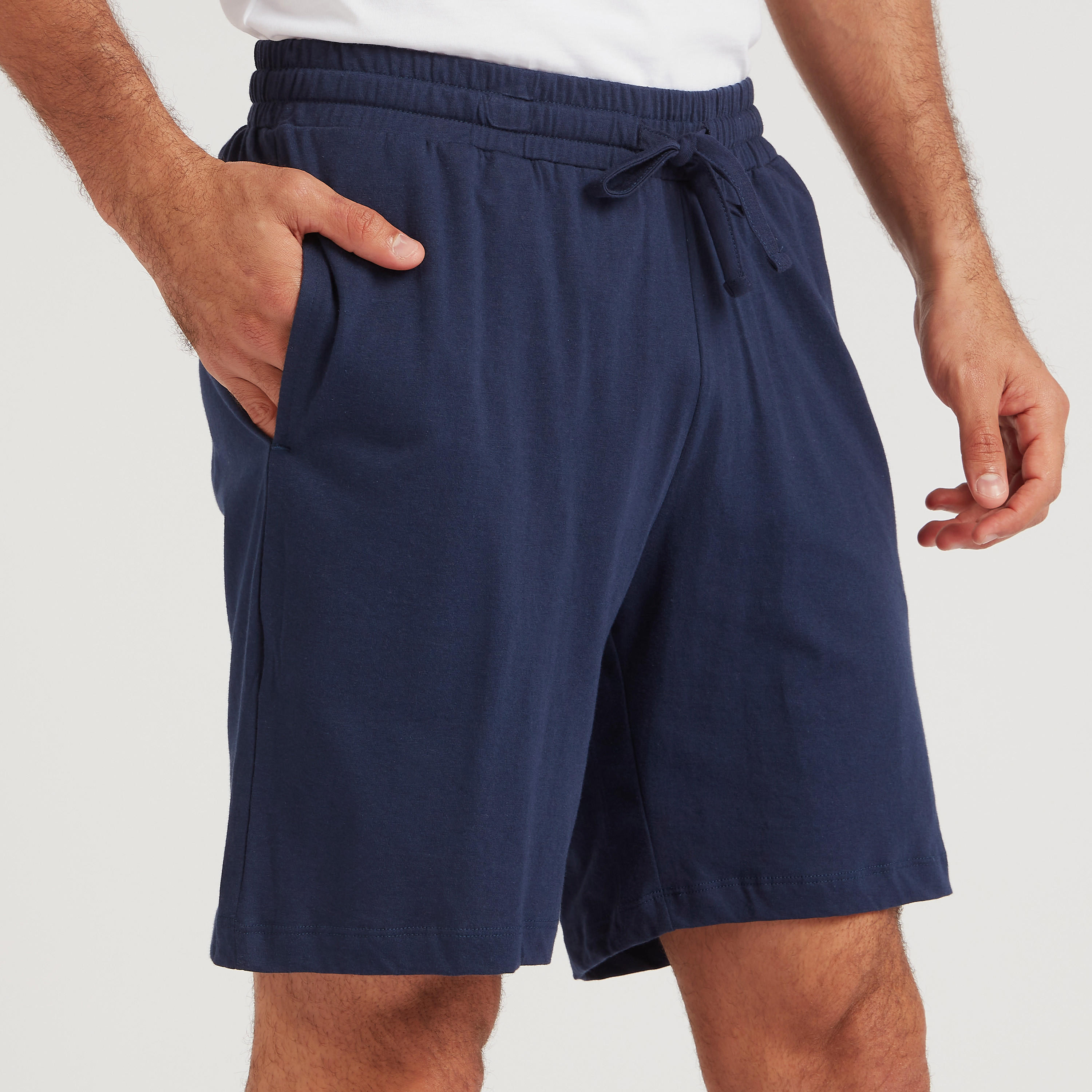شورتات سادة برباط مطّاطي - طقم من قطعتين-men-clothing-nightwear-pyjamaandshorts-image-2