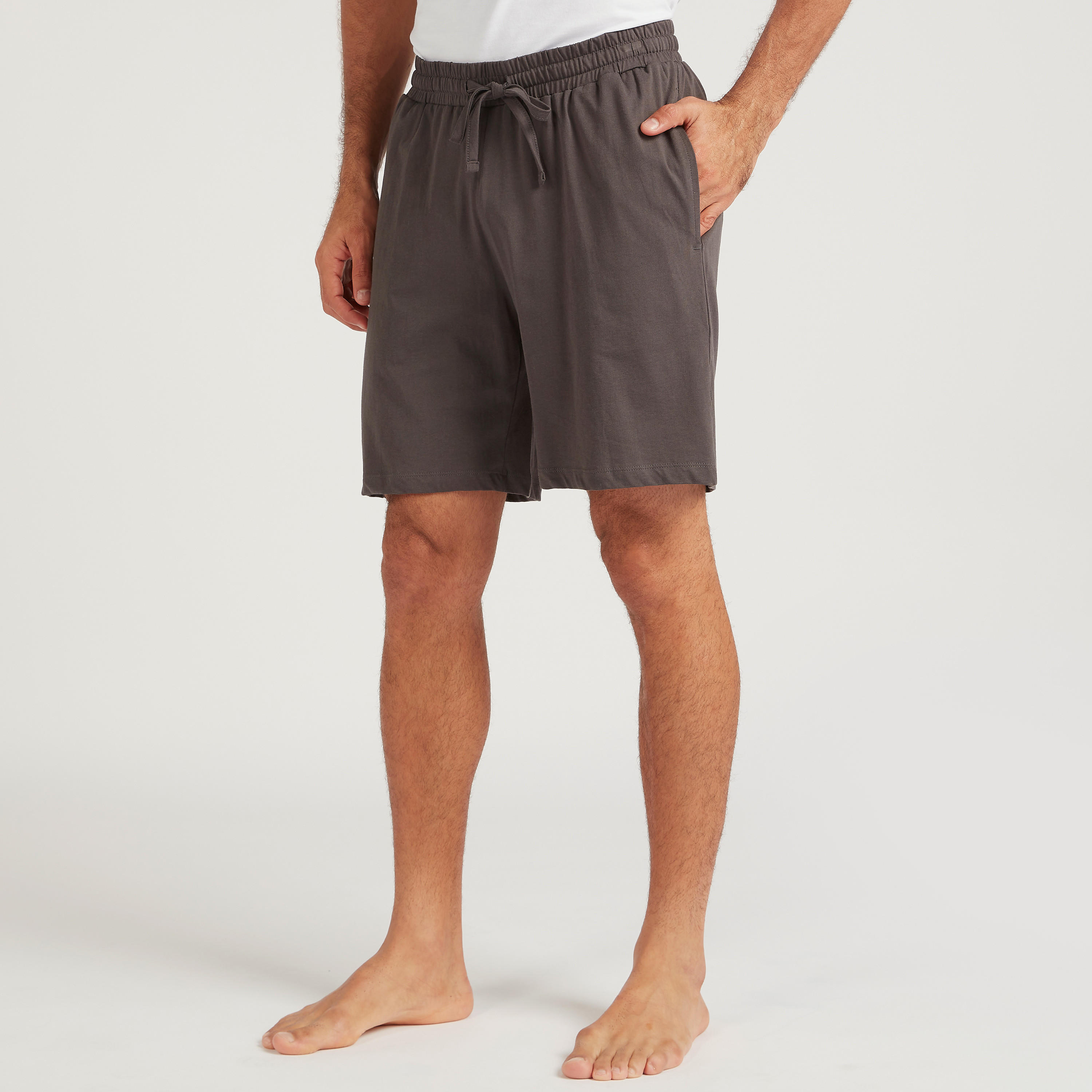 Set of 2 - Solid Shorts with Elasticised Drawstring-men-clothing-nightwear-pyjamaandshorts-image-1