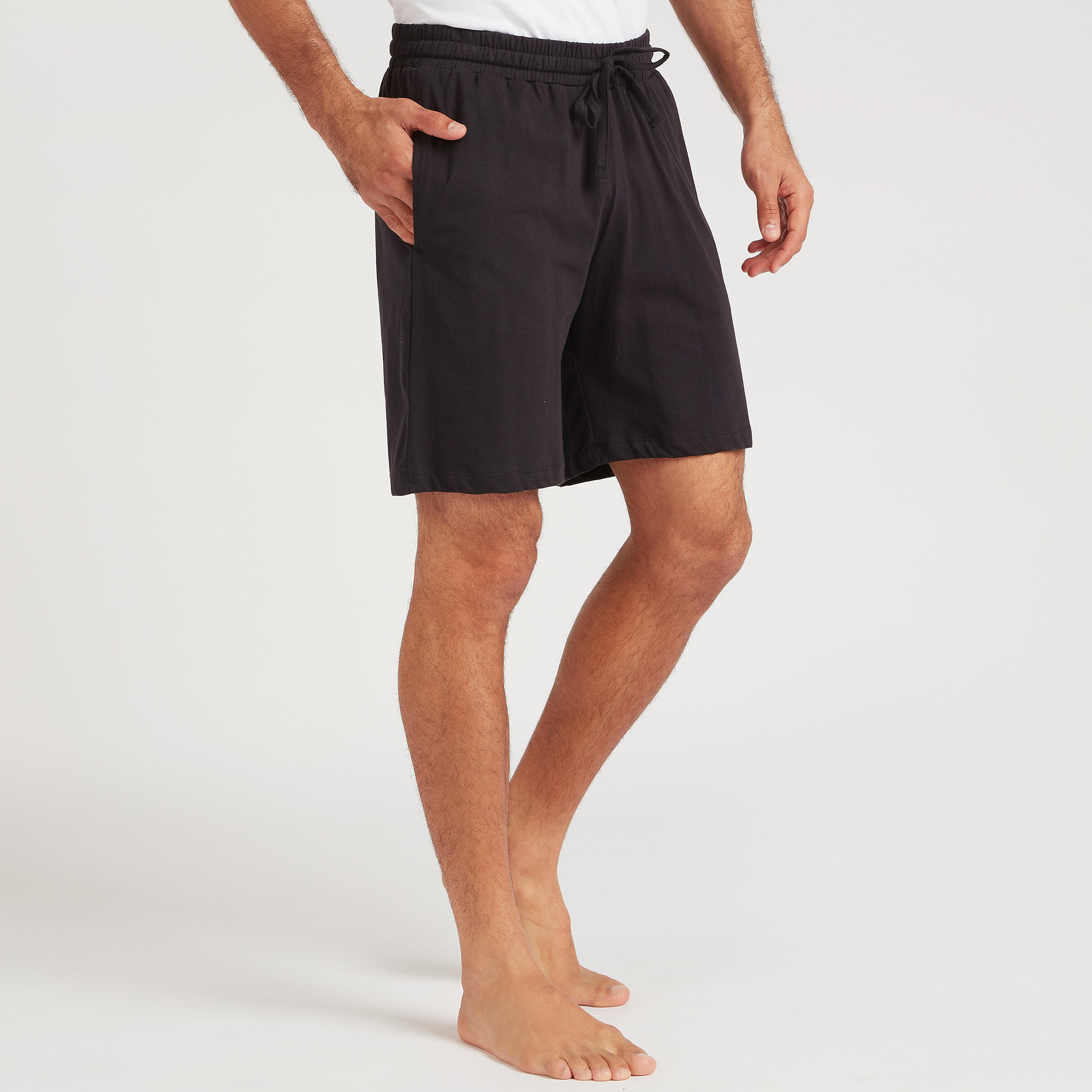 Set of 2 - Solid Shorts with Elasticised Drawstring-men-clothing-nightwear-pyjamaandshorts-image-2