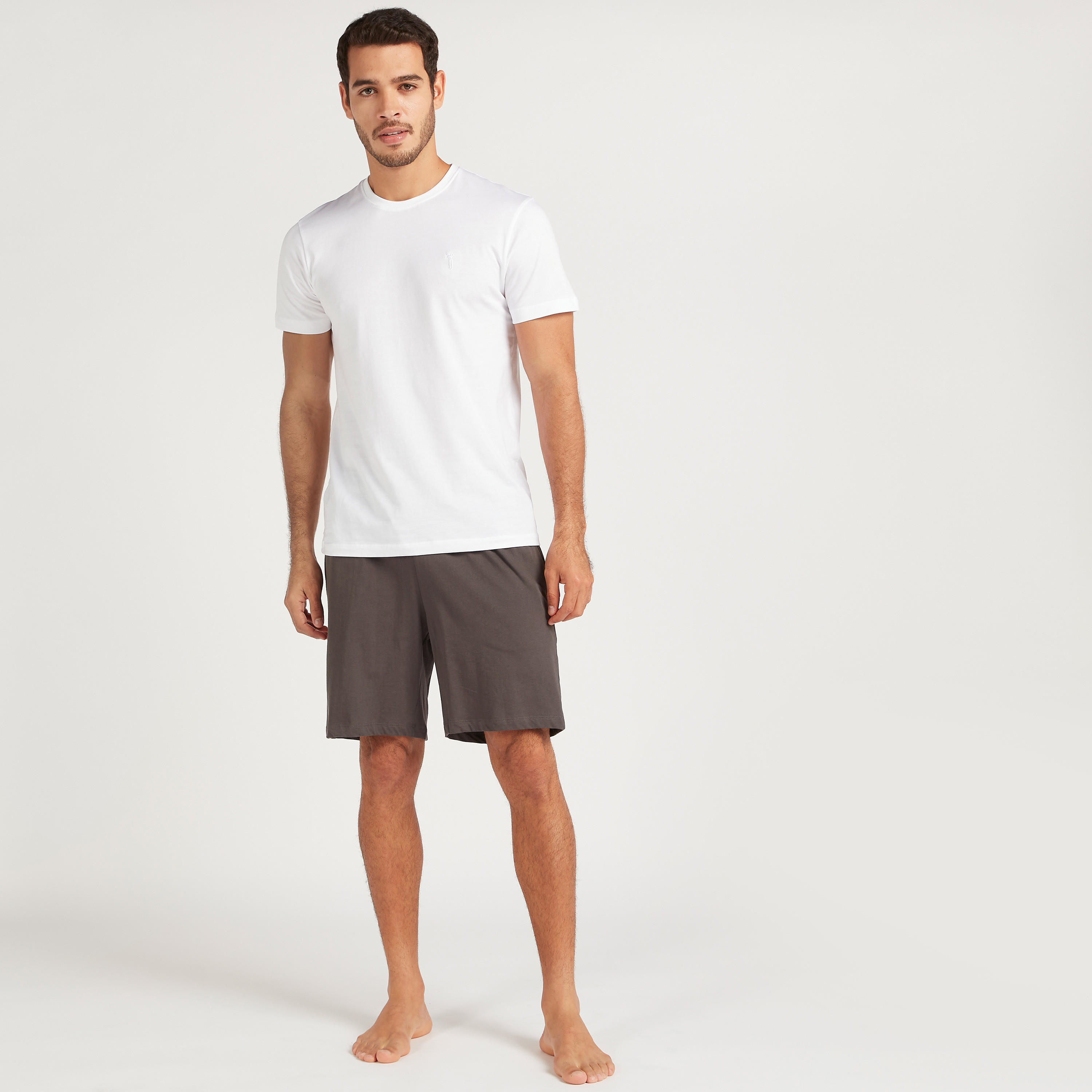 Set of 2 - Solid Shorts with Elasticised Drawstring-men-clothing-nightwear-pyjamaandshorts-image-3