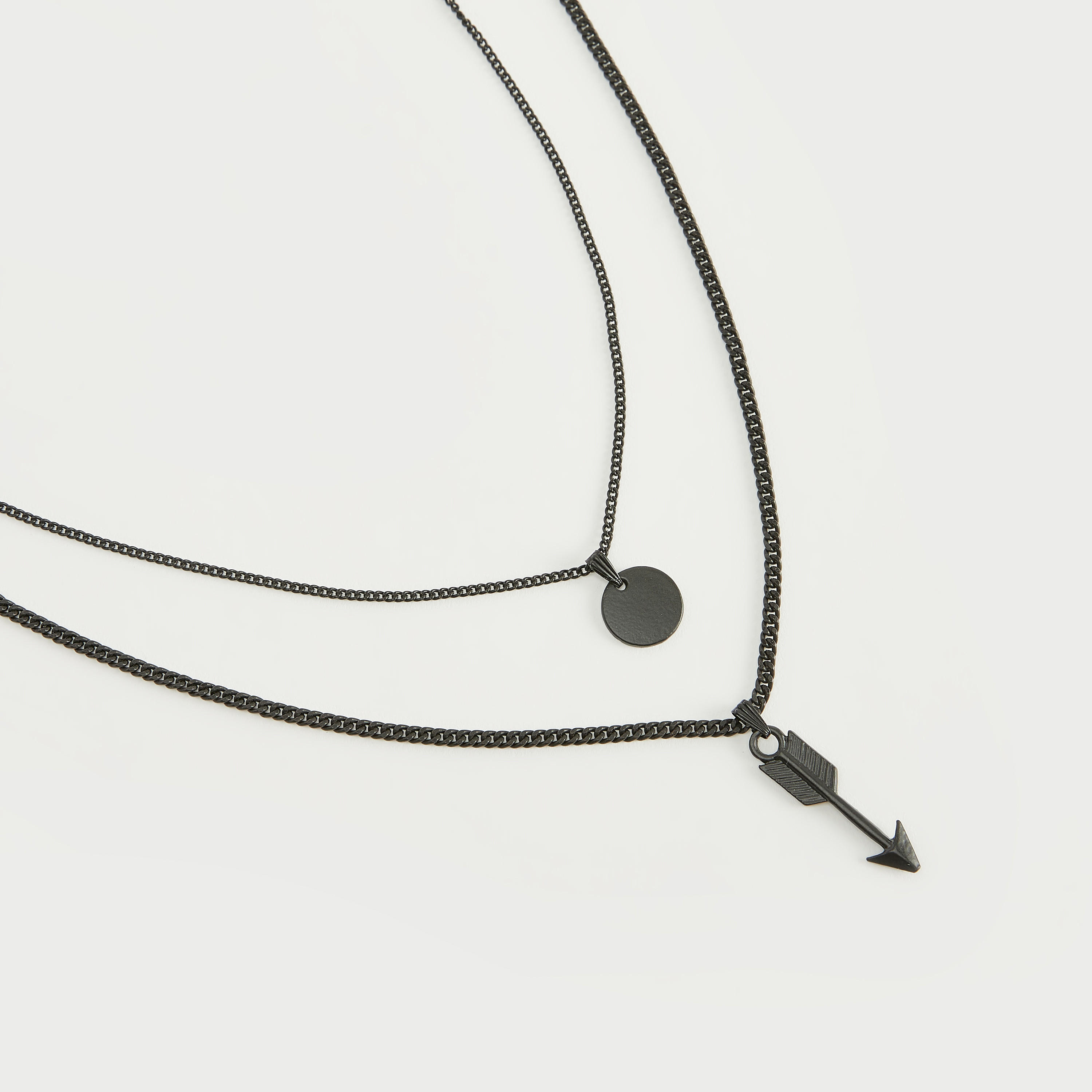 قلادة متعددة الطبقات بدلايات مع قفل إغلاق-men-watchesandjewellery-necklacesandpendants-image-1