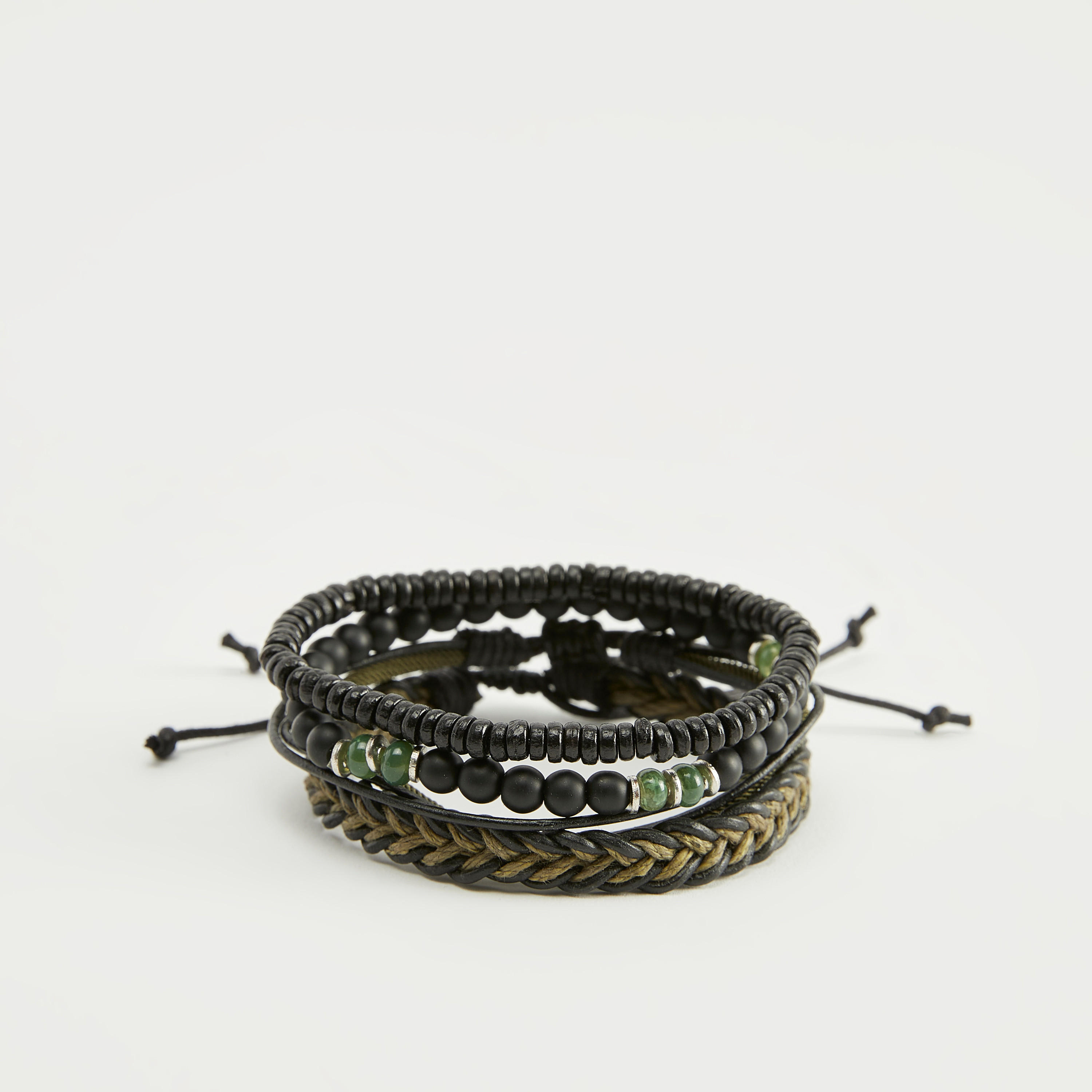 أساور متنوعة - طقم من 4 قطع-men-watchesandjewellery-bracelets-image-1