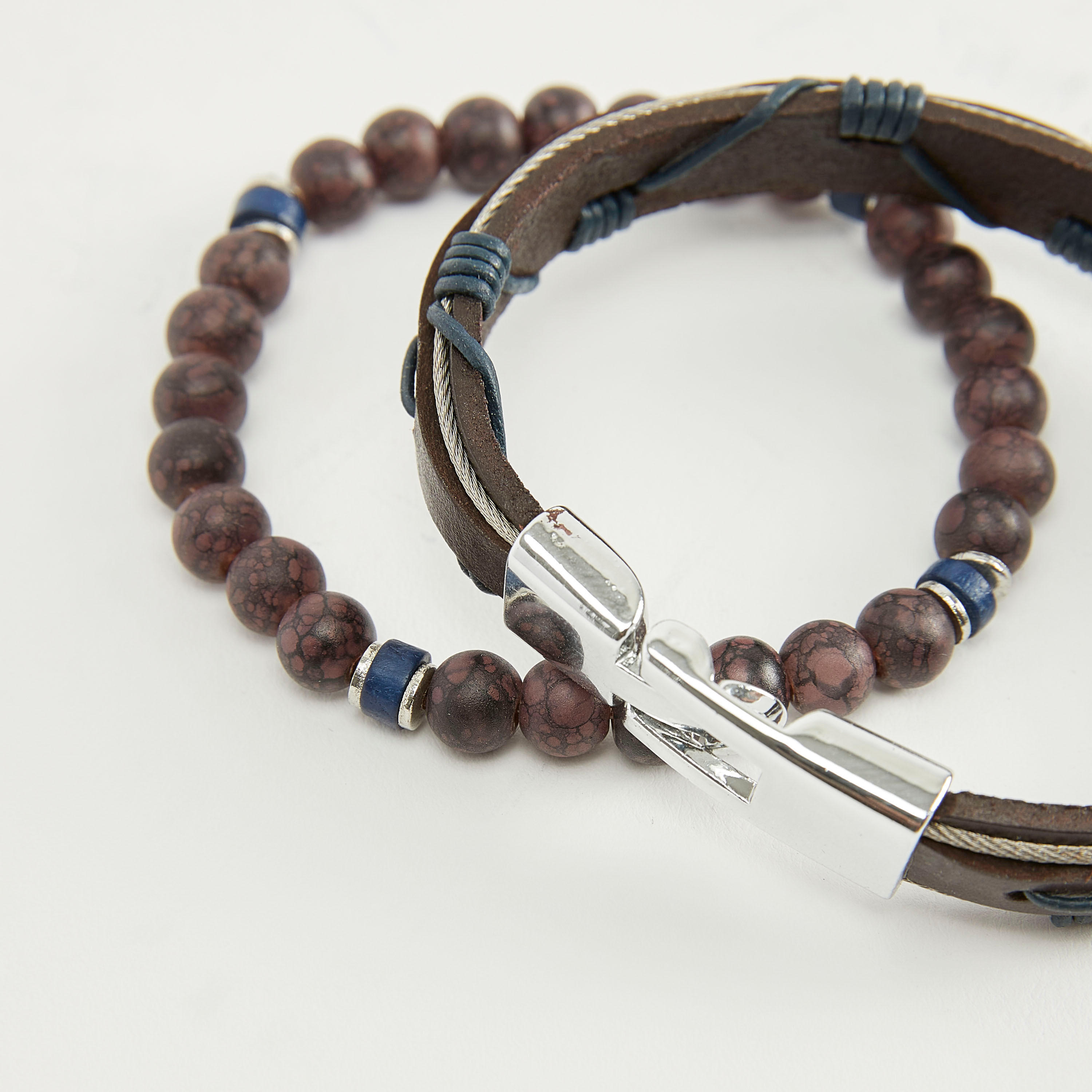Set of 2 - Assorted Embellished Bracelet-men-watchesandjewellery-bracelets-image-2