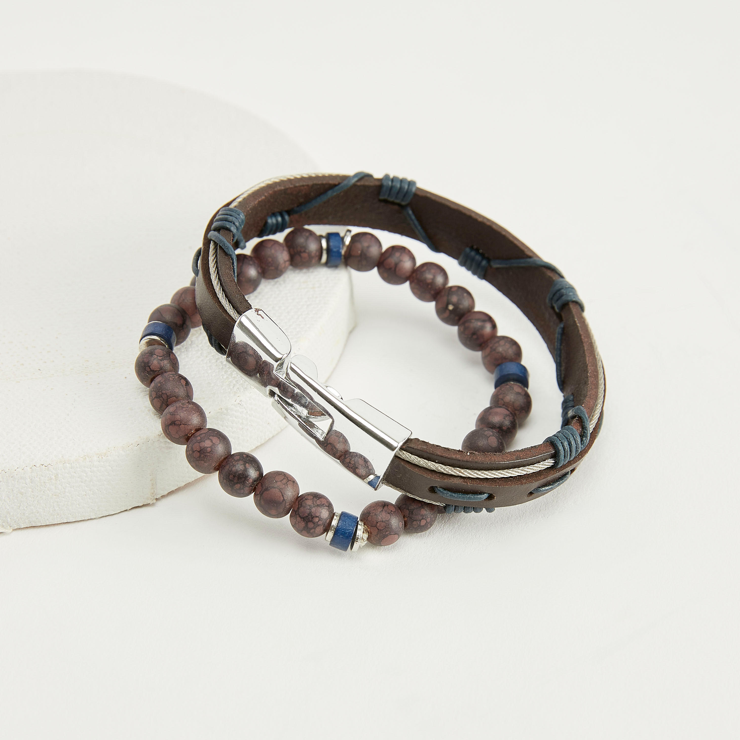 Set of 2 - Assorted Embellished Bracelet-men-watchesandjewellery-bracelets-image-4