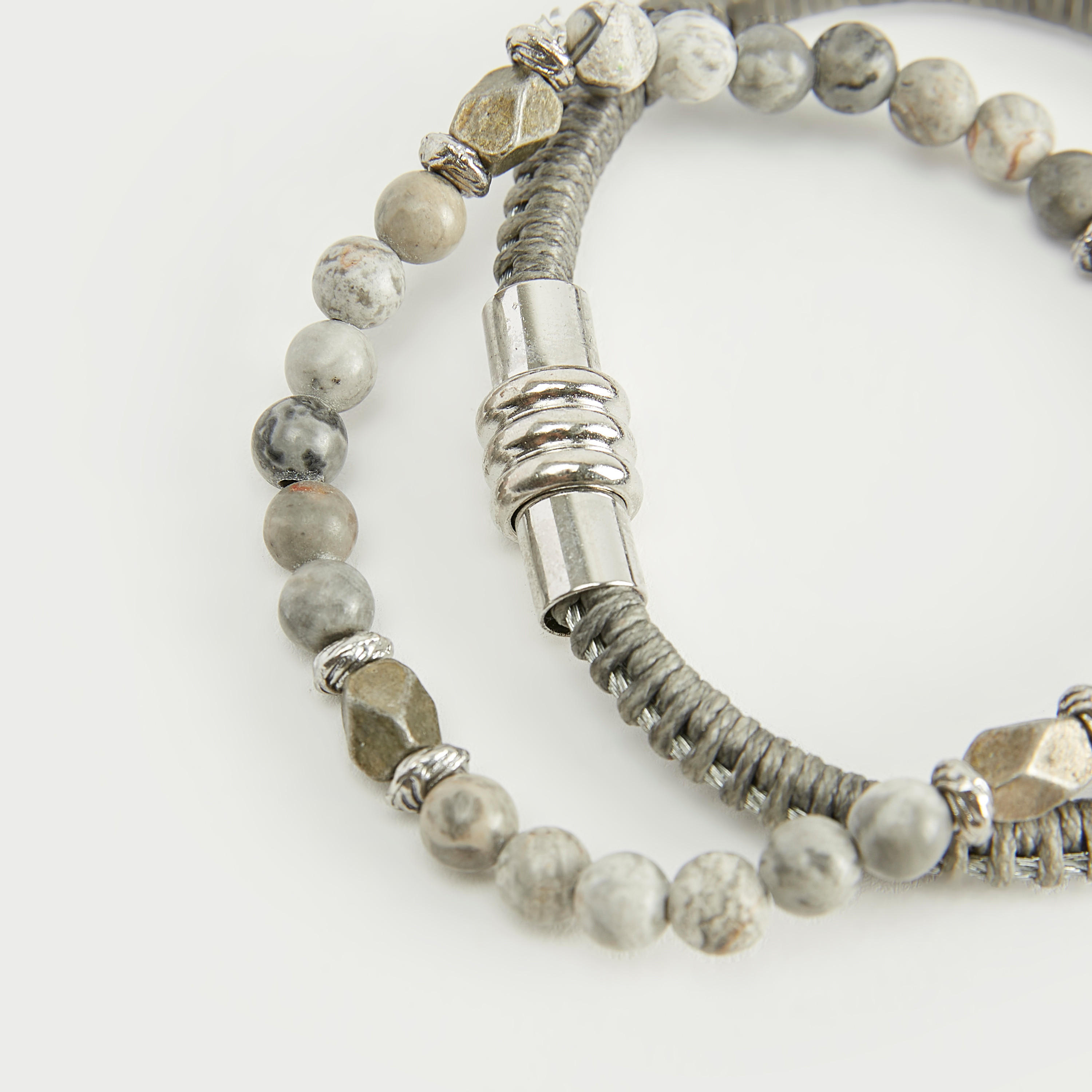 أساور مزيّنة متنوعة - طقم من قطعتين-men-watchesandjewellery-bracelets-image-3