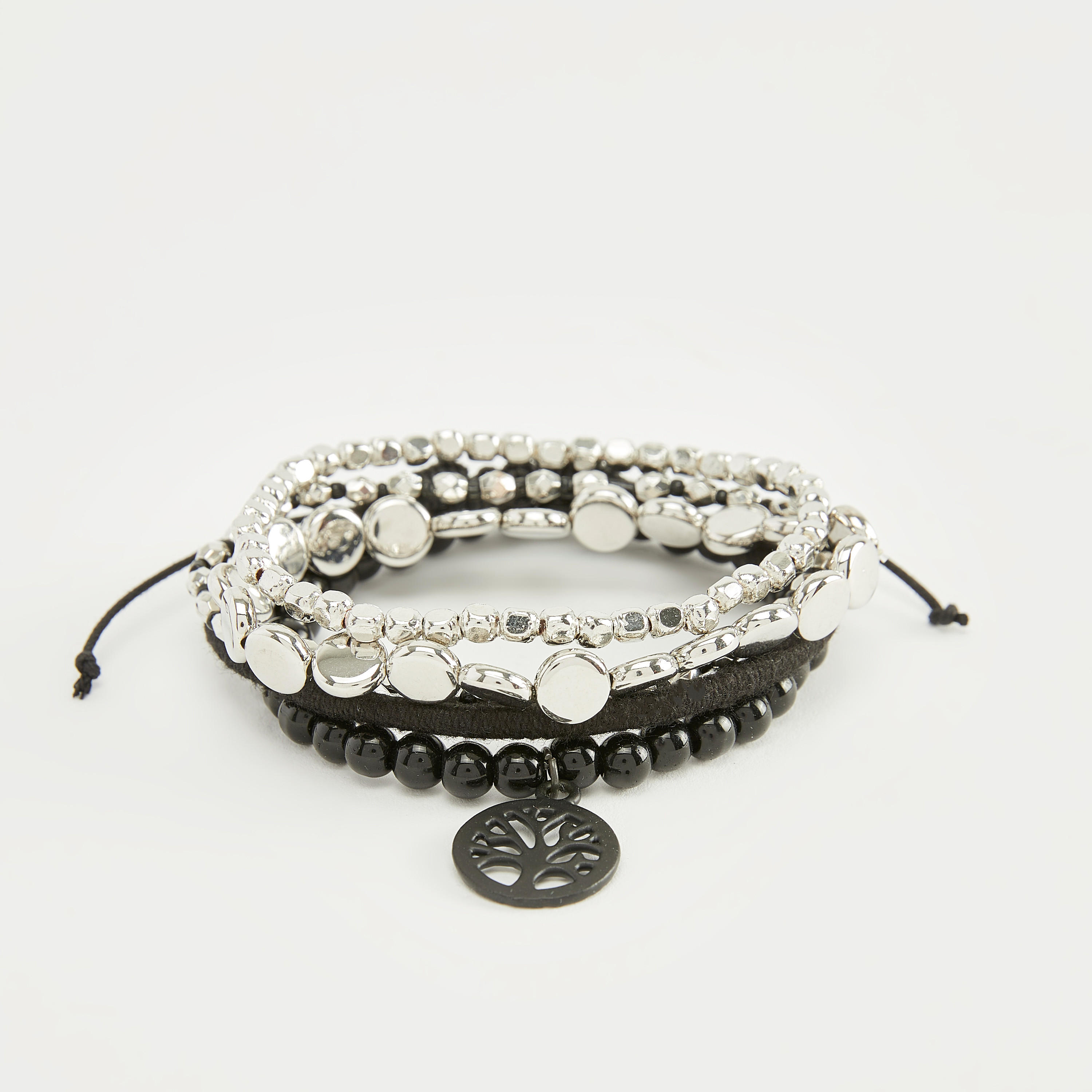 أساور مزيّنة متنوعة - طقم من 5 قطع-men-watchesandjewellery-bracelets-image-1