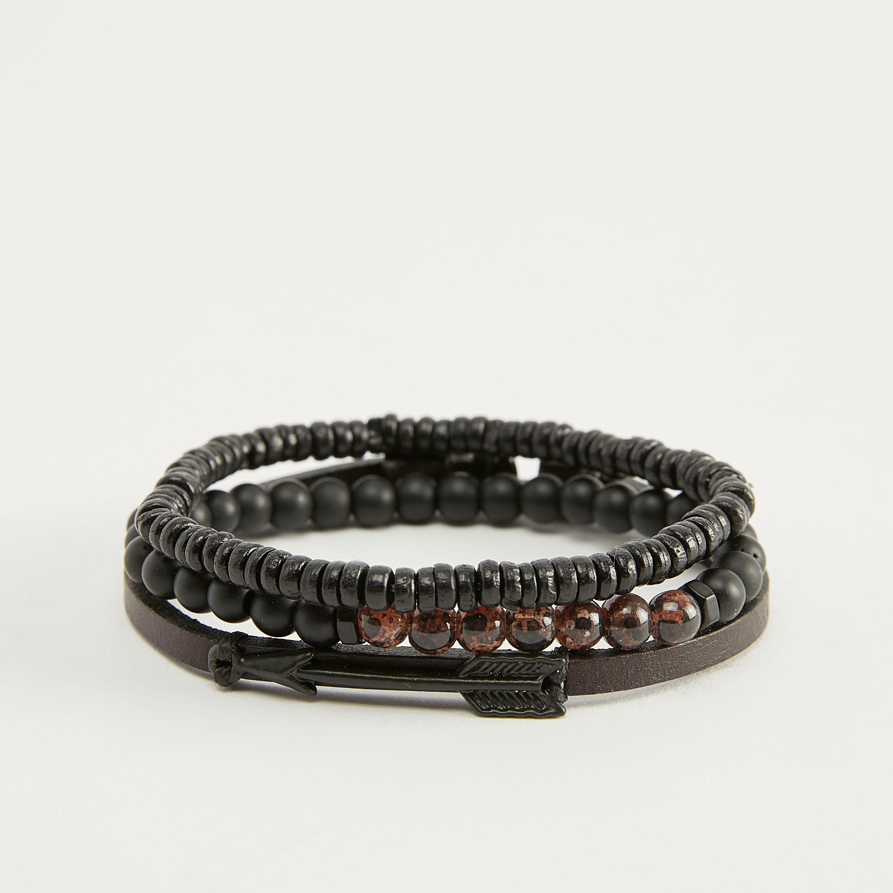 أساور متنوعة - طقم من 3 قطع-men-watchesandjewellery-bracelets-image-1