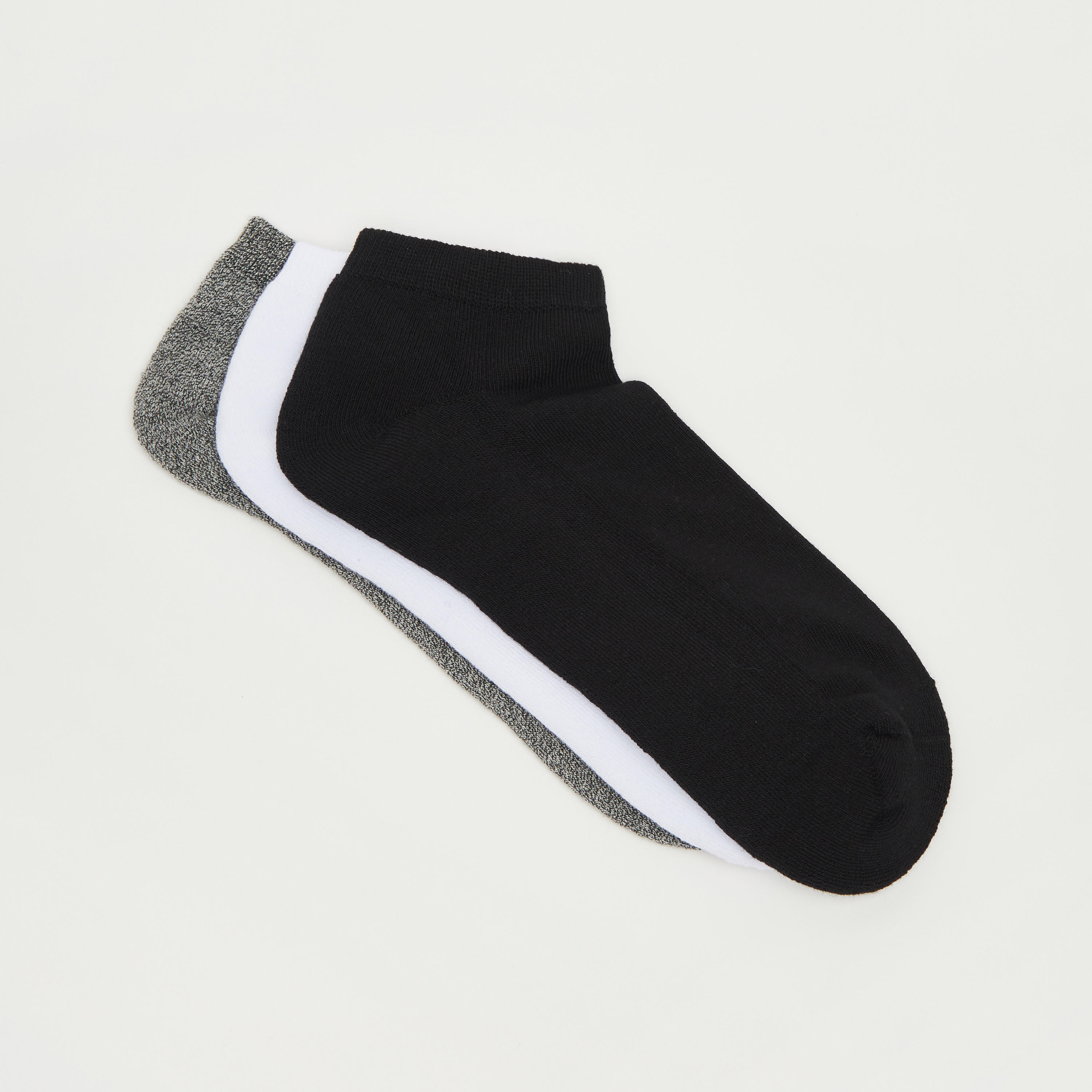 Set of 3 - Solid Ankle Length Socks-men-socks-image-1