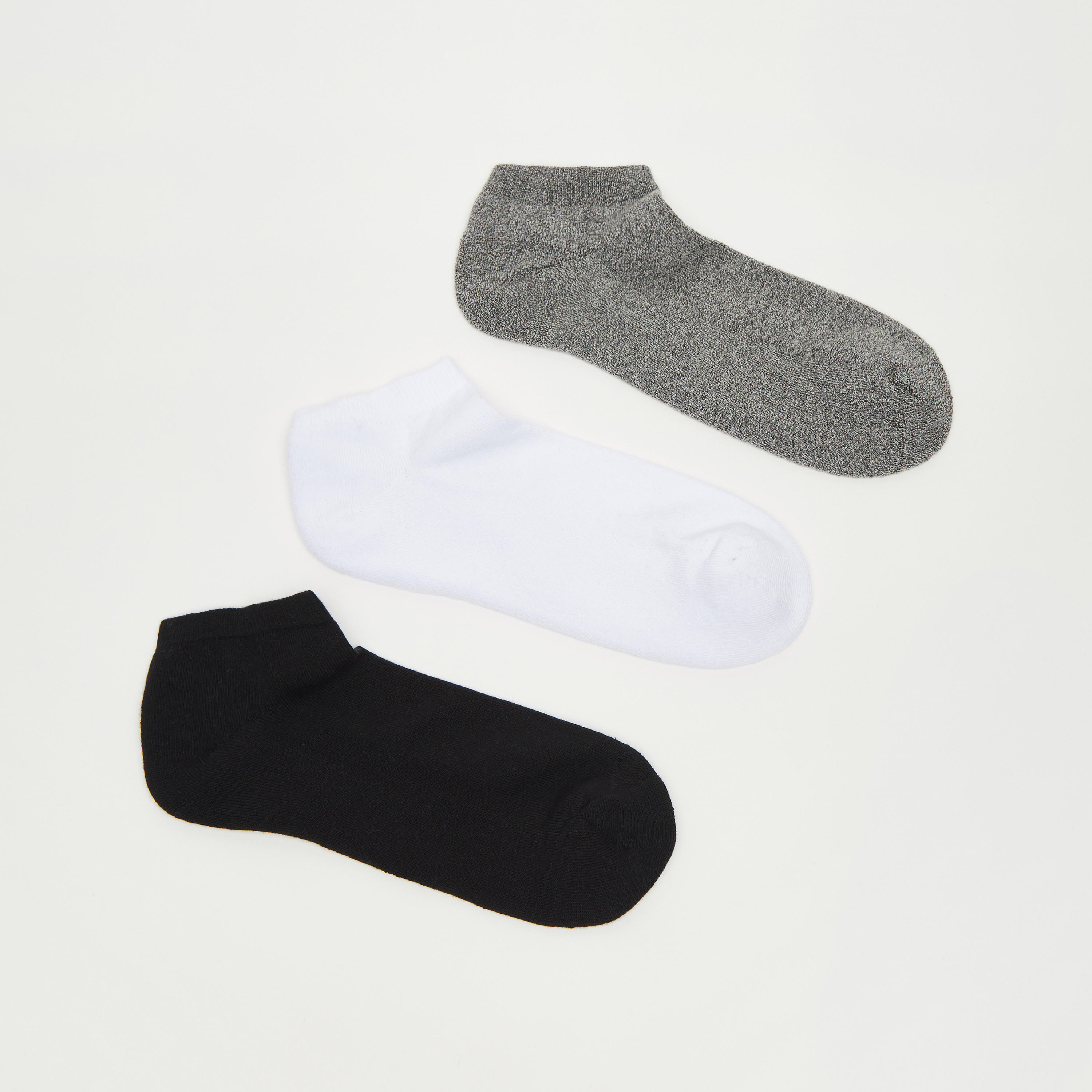 Set of 3 - Solid Ankle Length Socks-men-socks-image-2