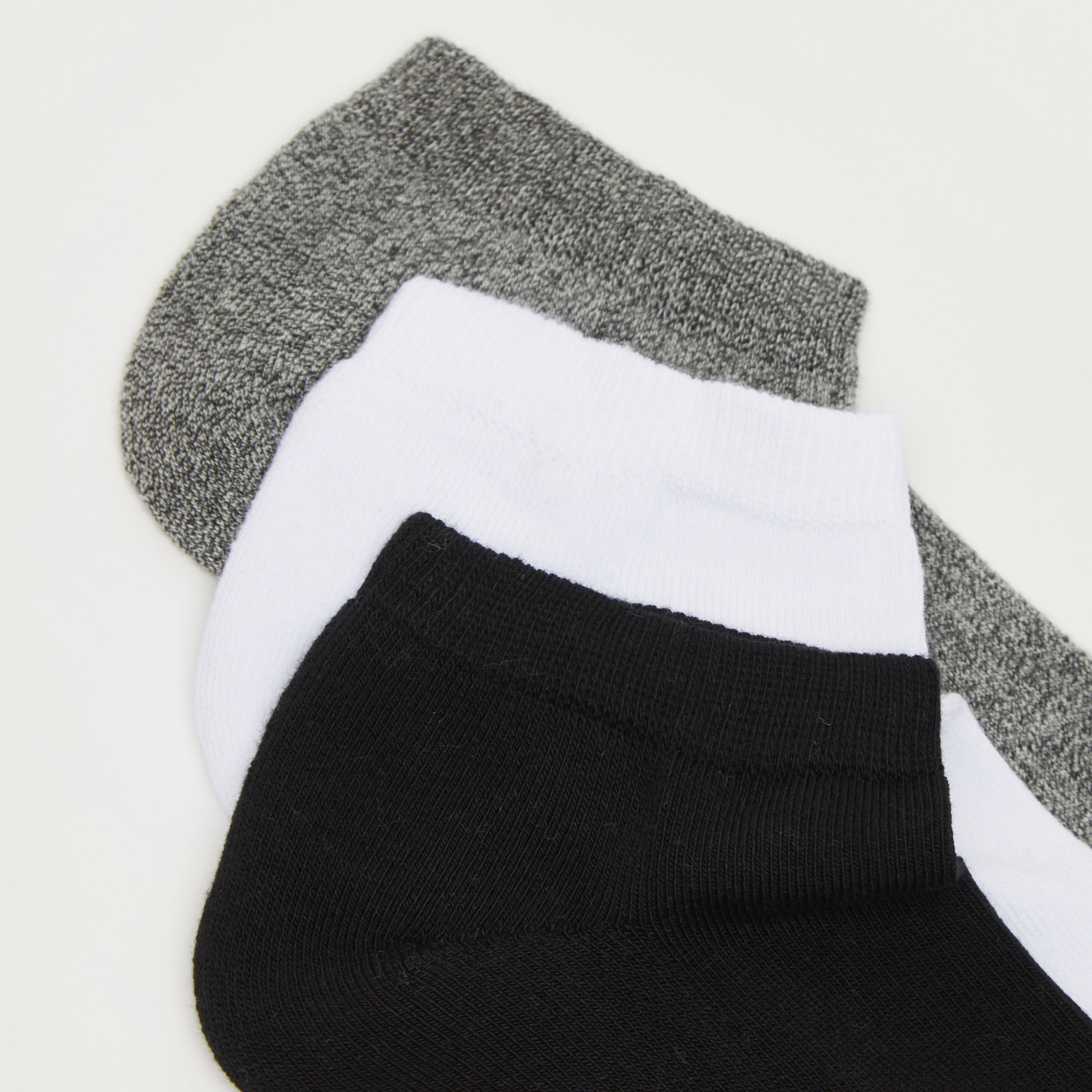 Set of 3 - Solid Ankle Length Socks-men-socks-image-3