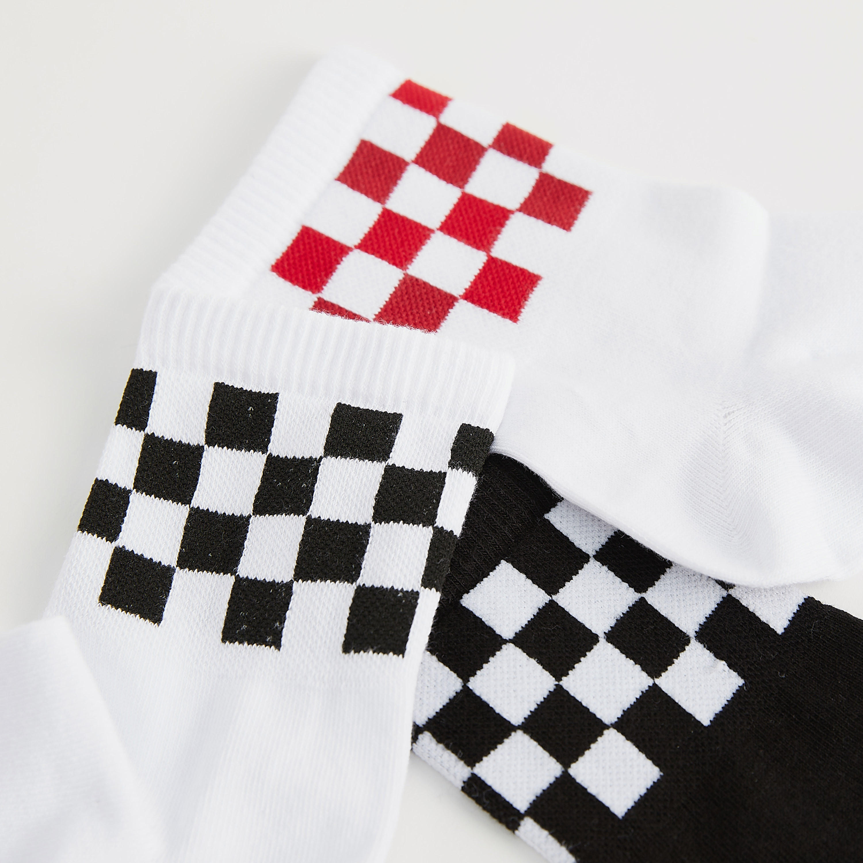Set of 3 - Checked Ankle Length Socks-men-socks-image-4