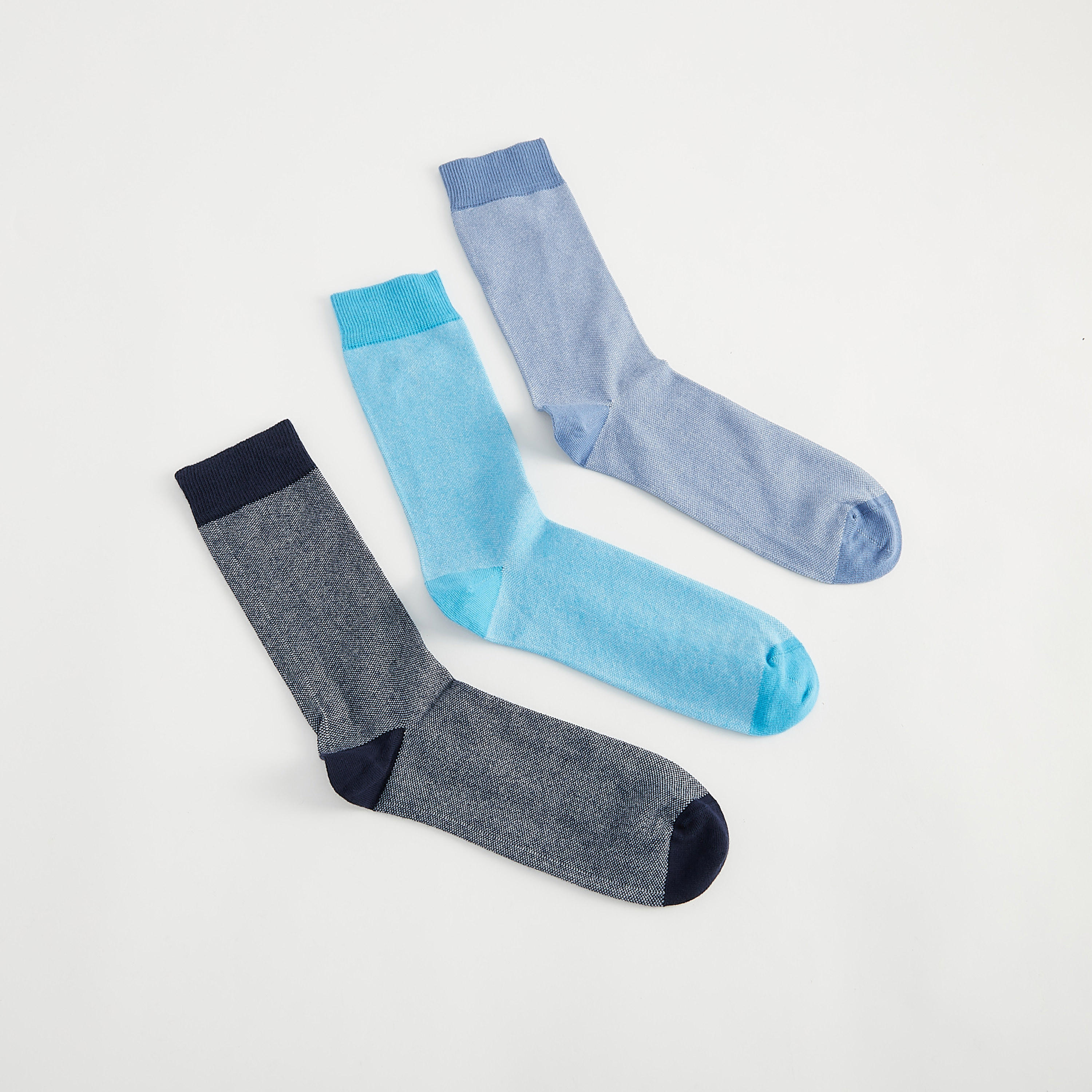 جوارب سادة بطول ربلة الساق - طقم من 3-men-socks-image-4