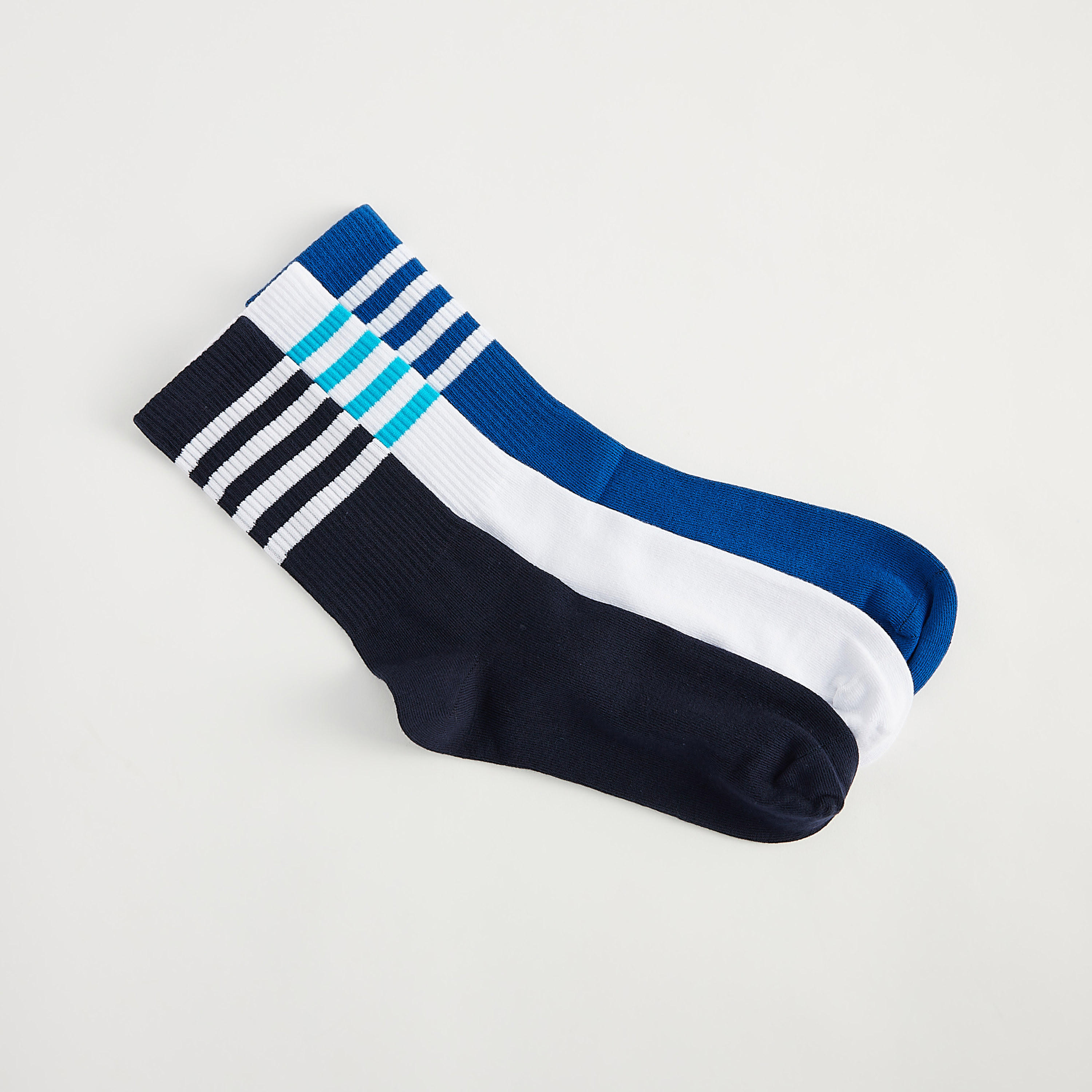 جوارب مقلّمة بطول ربلة الساق - طقم من 3-men-socks-image-2