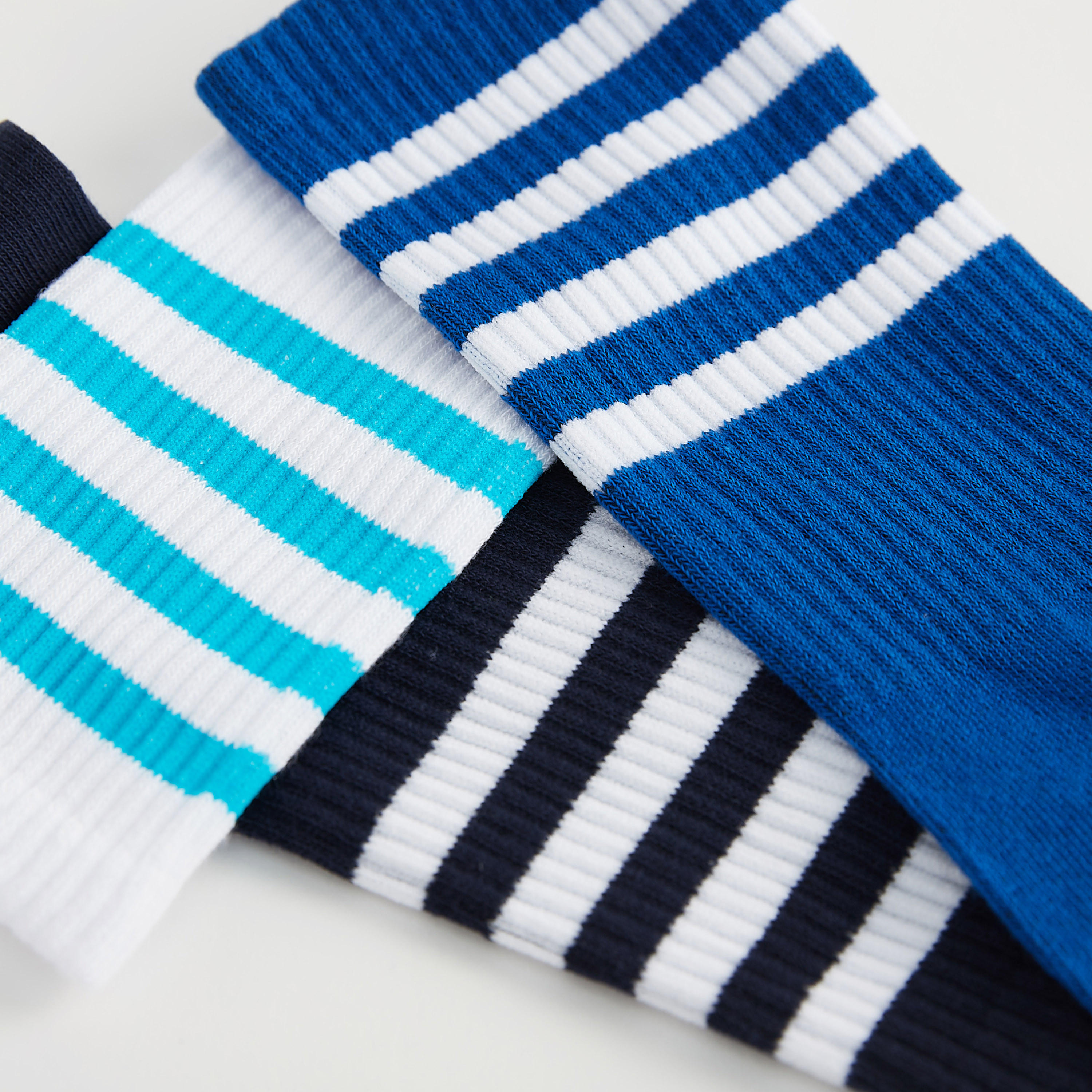 جوارب مقلّمة بطول ربلة الساق - طقم من 3-men-socks-image-4
