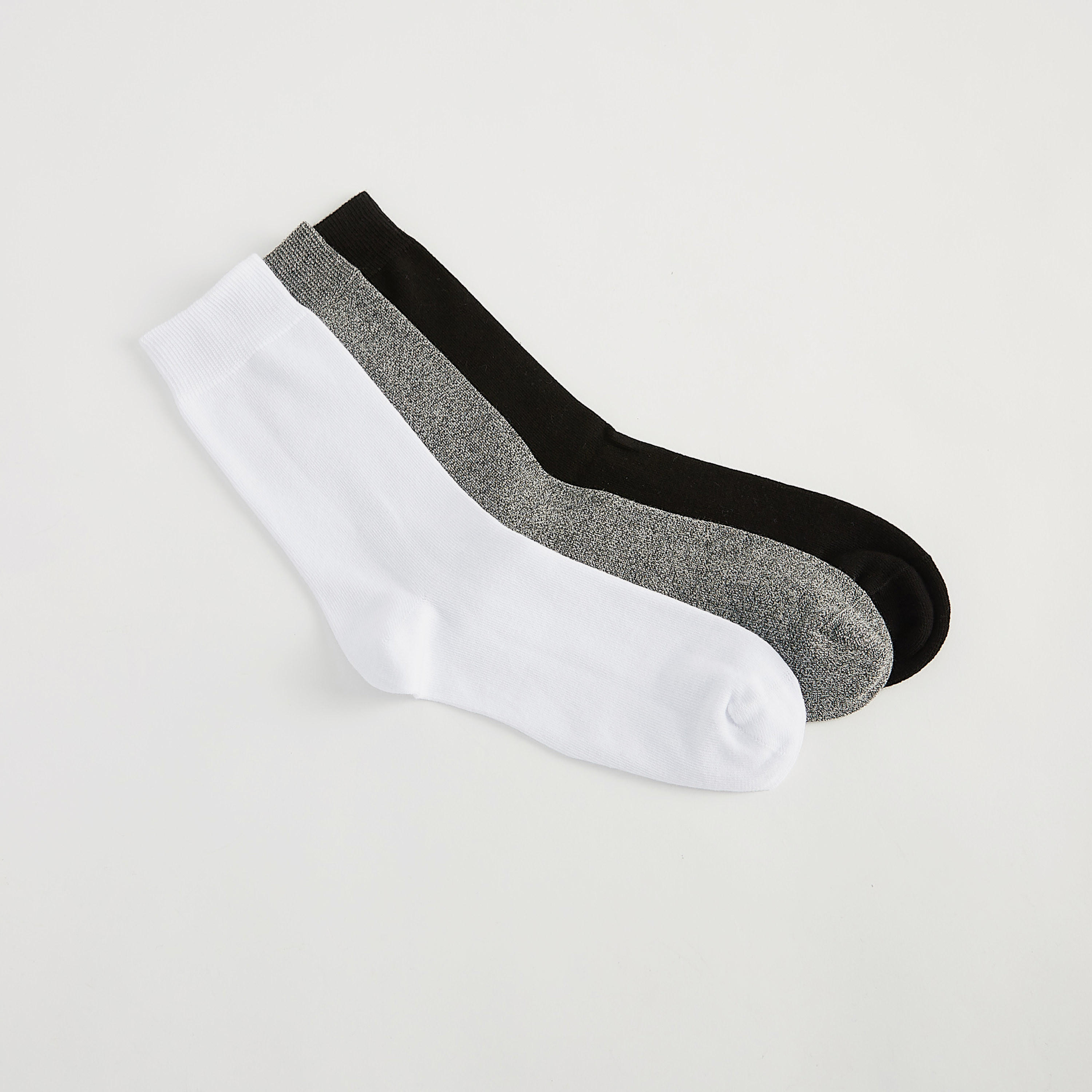 جوارب سادة بطول ربلة الساق - طقم من 3-men-socks-image-3