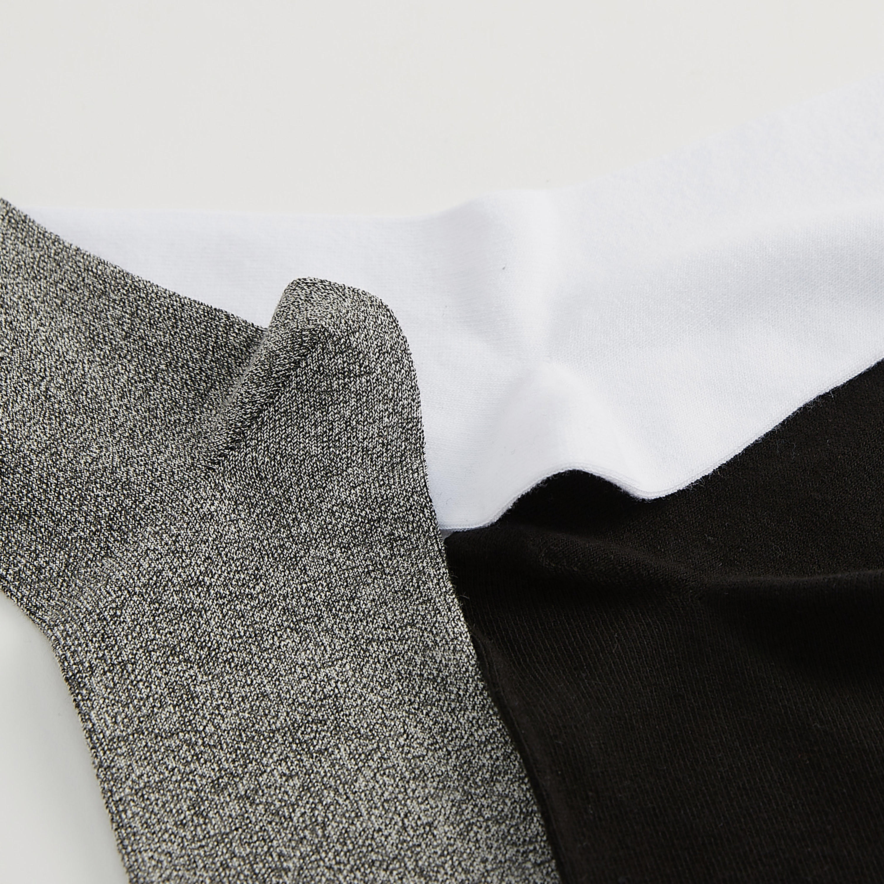 جوارب سادة بطول ربلة الساق - طقم من 3-men-socks-image-1
