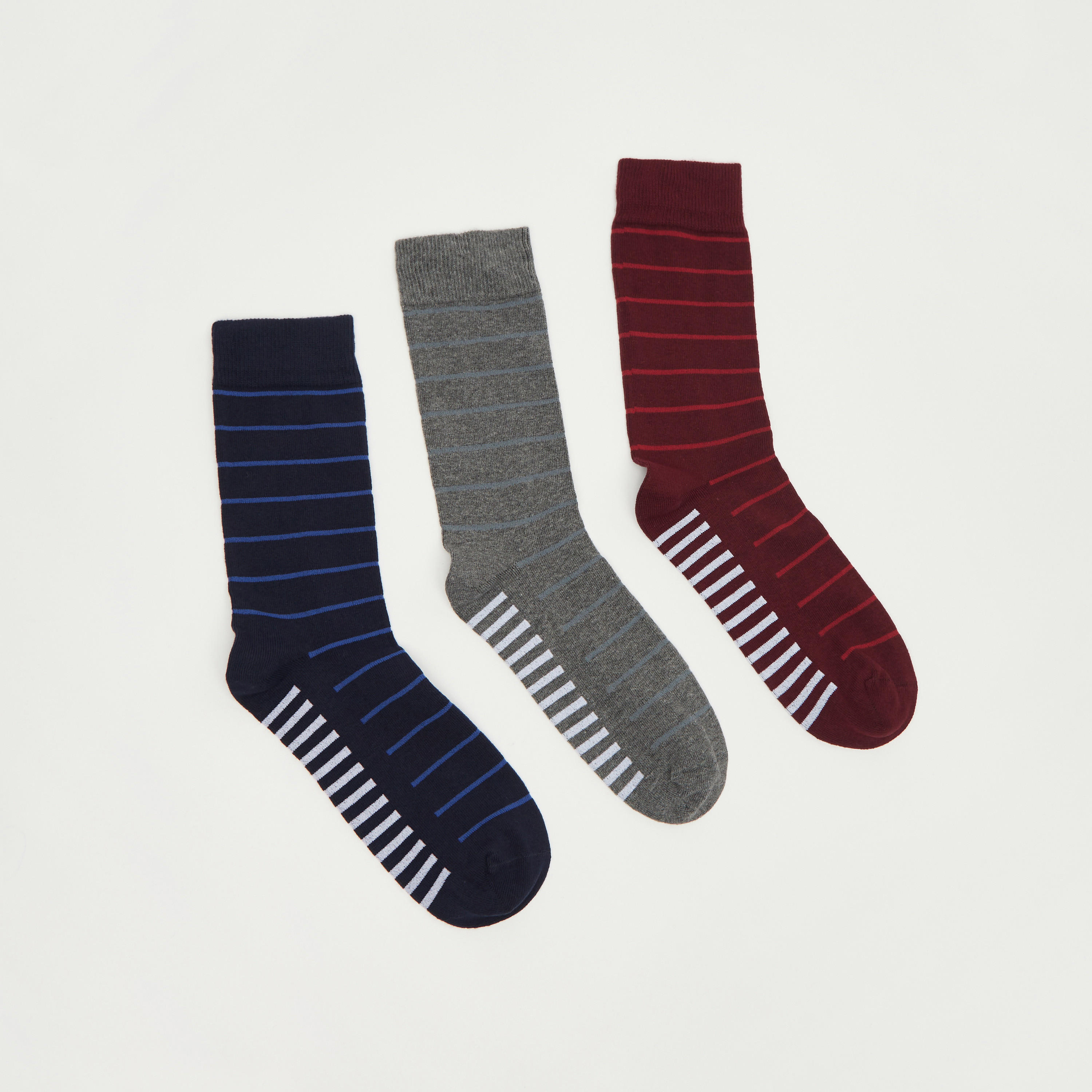 Striped Calf Length Socks-men-socks-image-1