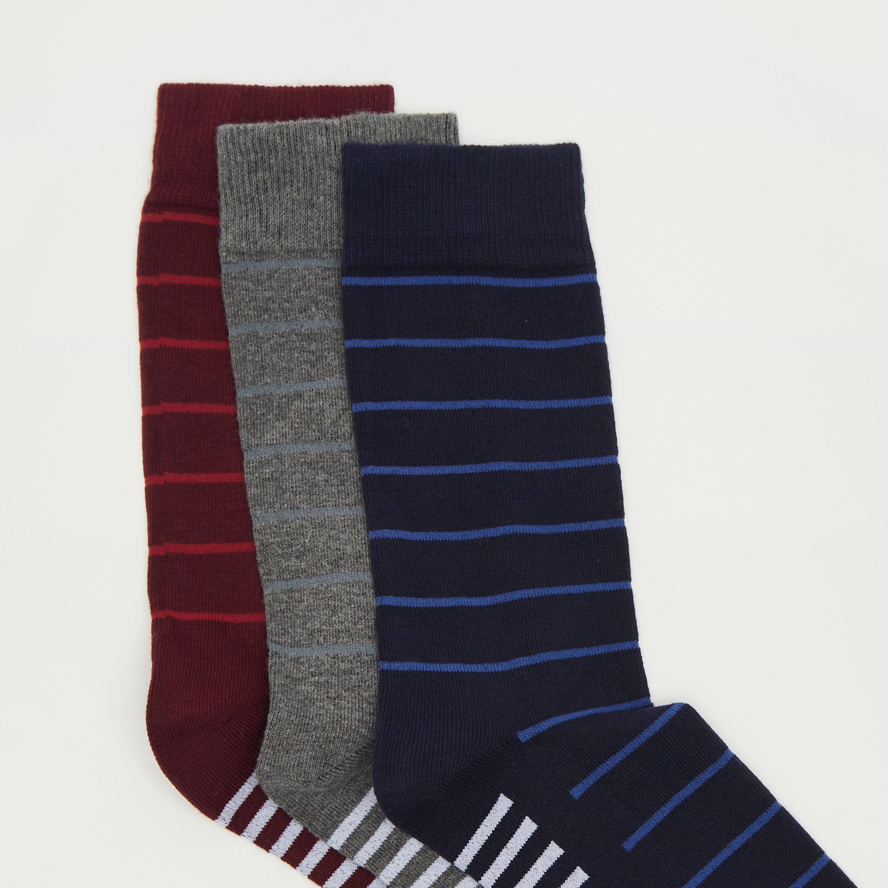 Striped Calf Length Socks-men-socks-image-3
