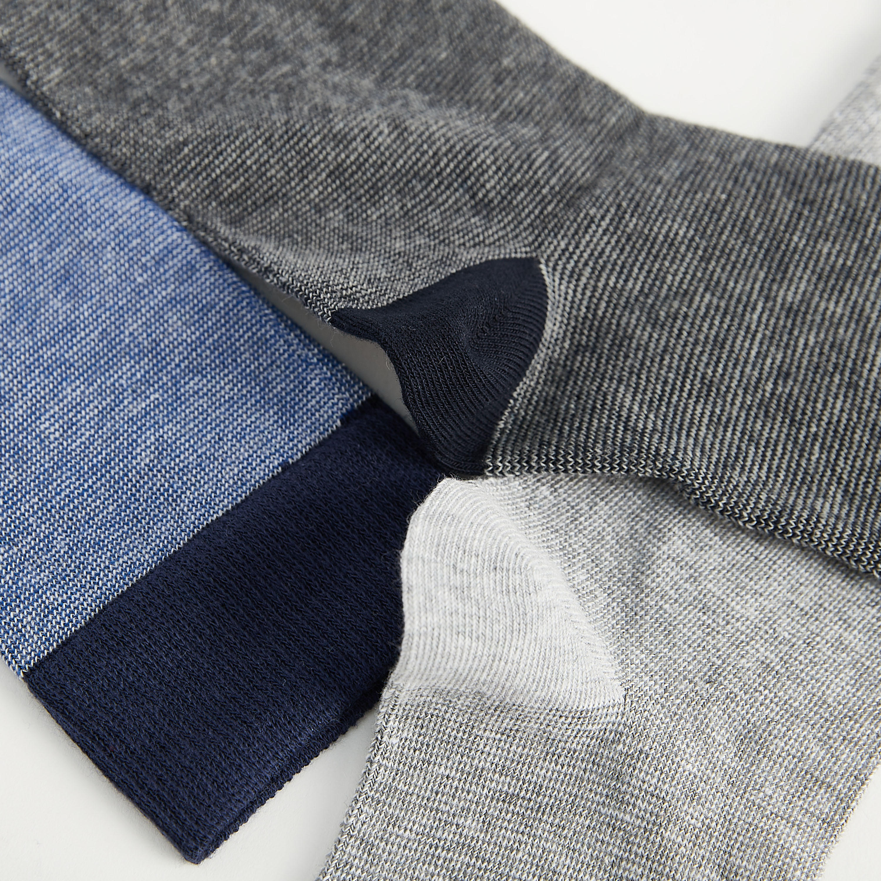 Set of 3 - Textured Calf Length Socks-men-socks-image-4