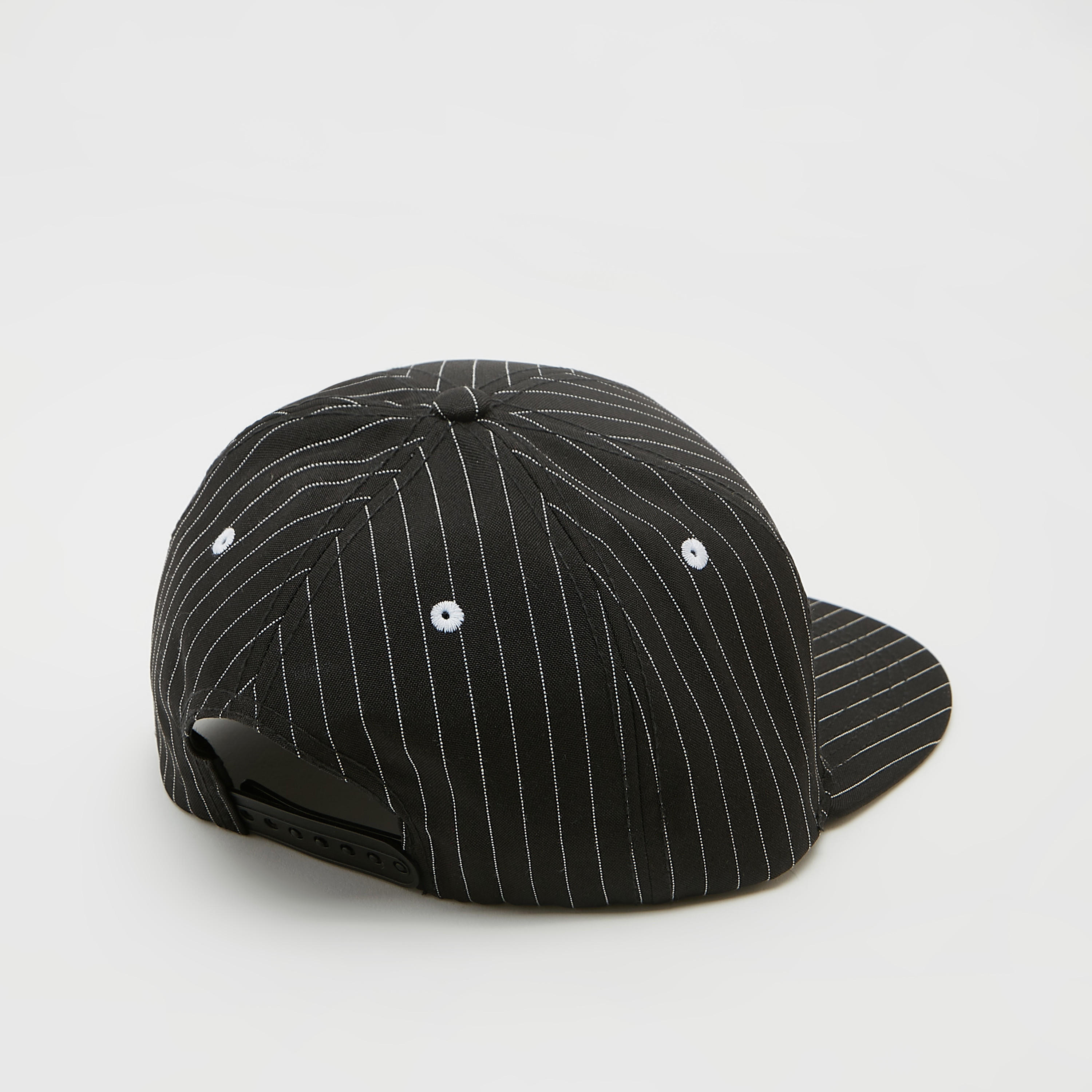 Embroidered Stripe Detailed Cap with Snap Back Closure-men-caps-image-4