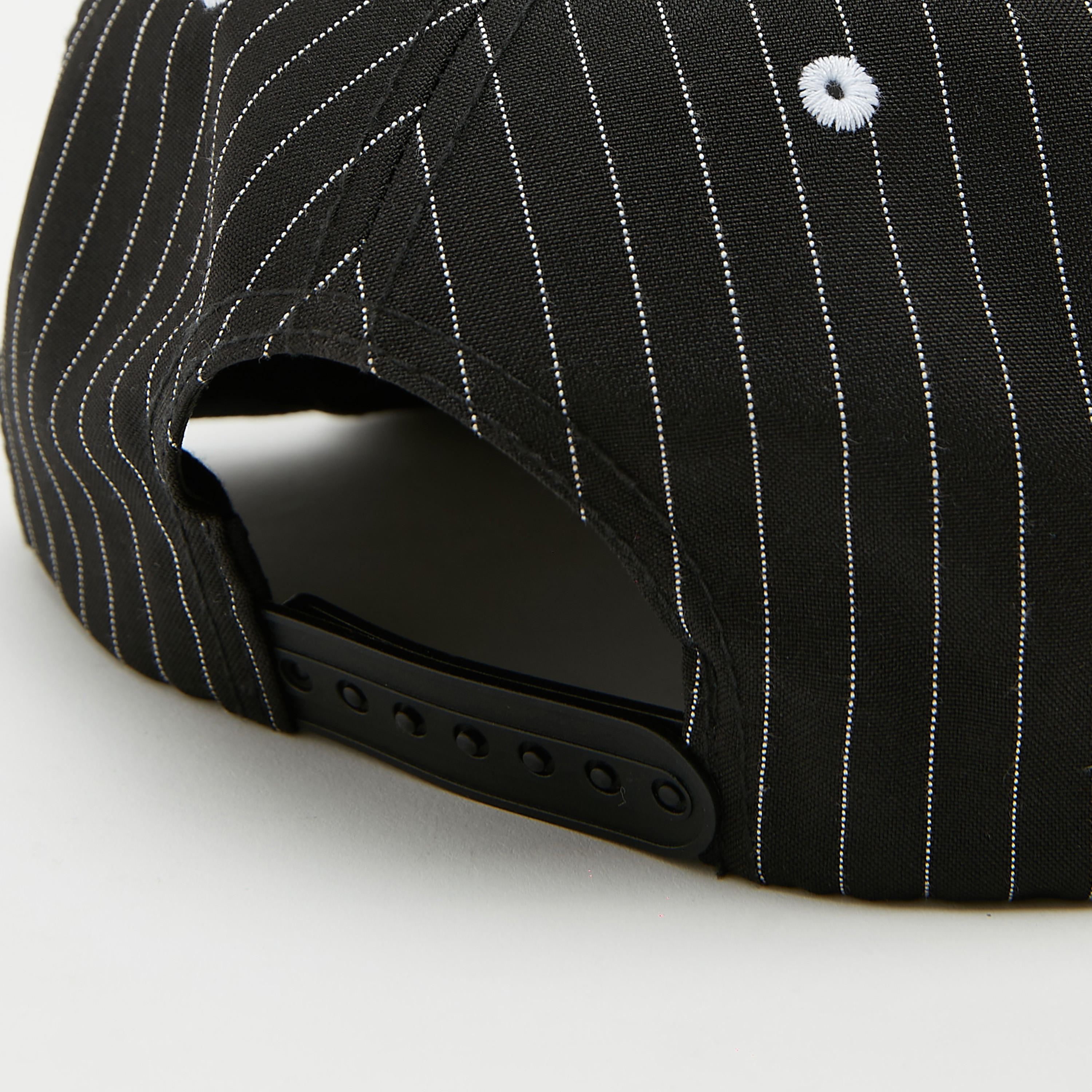 Embroidered Stripe Detailed Cap with Snap Back Closure-men-caps-image-5