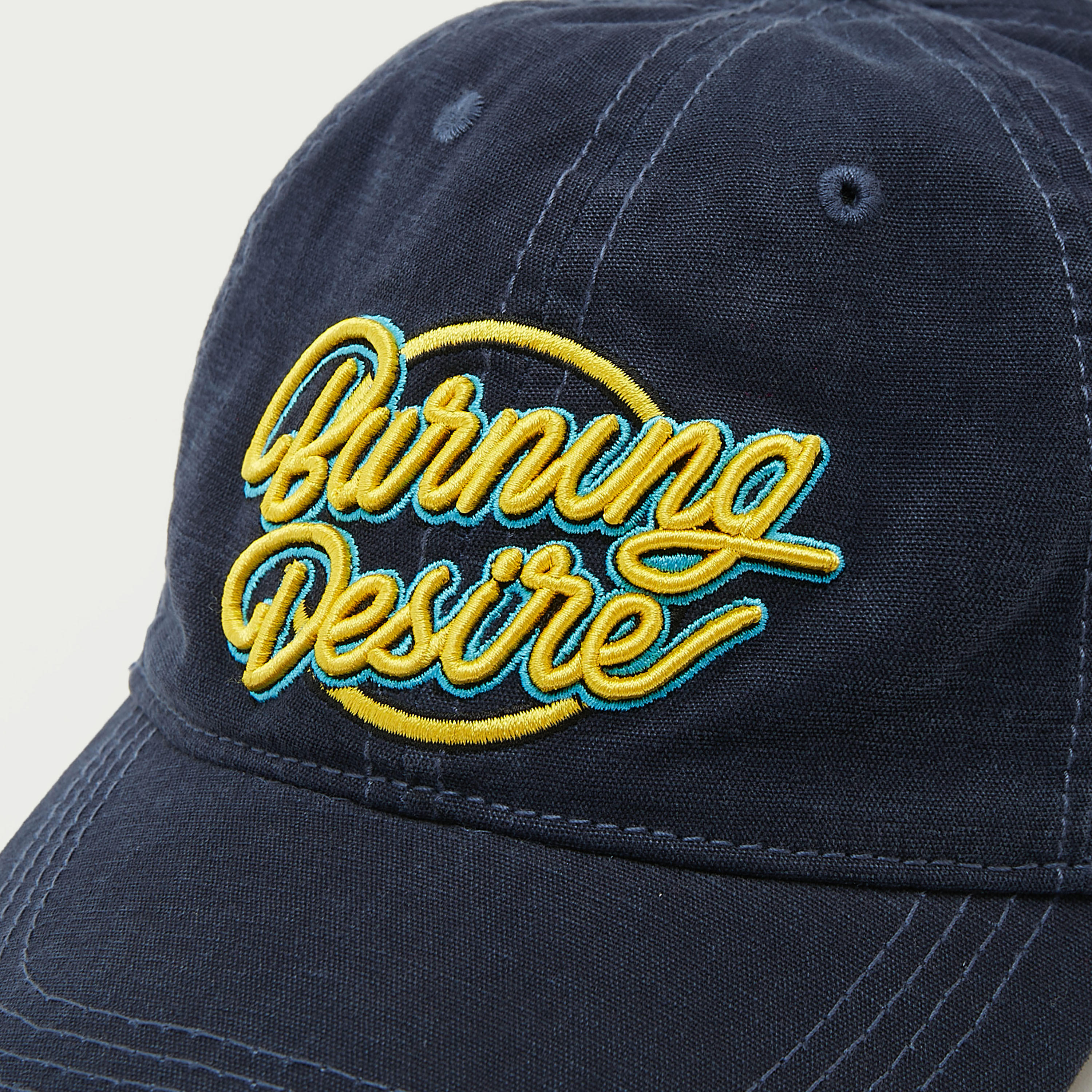 Embroidered Cap with Eyelets and Buckled Strap Closure-men-caps-image-3