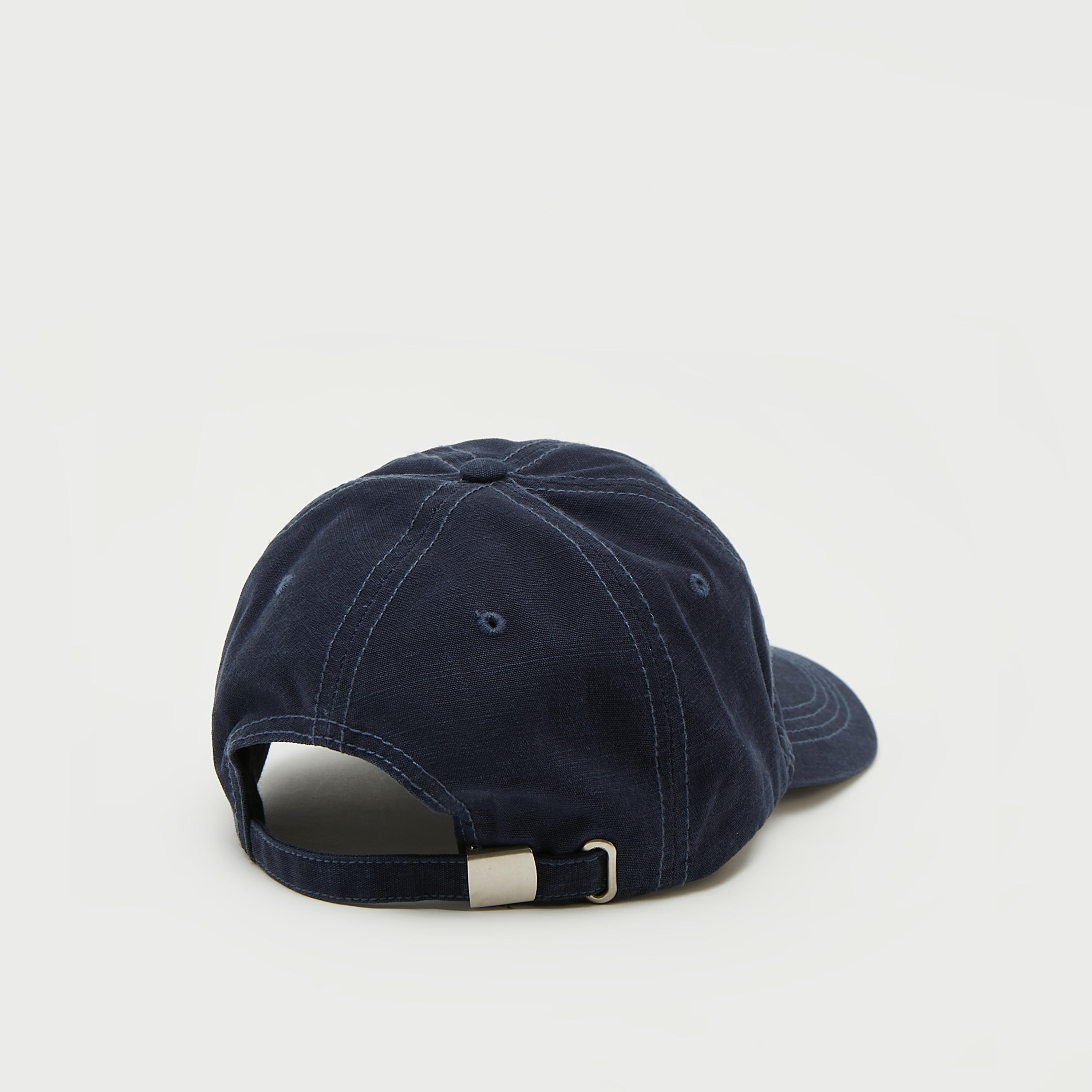 Embroidered Cap with Eyelets and Buckled Strap Closure-men-caps-image-5