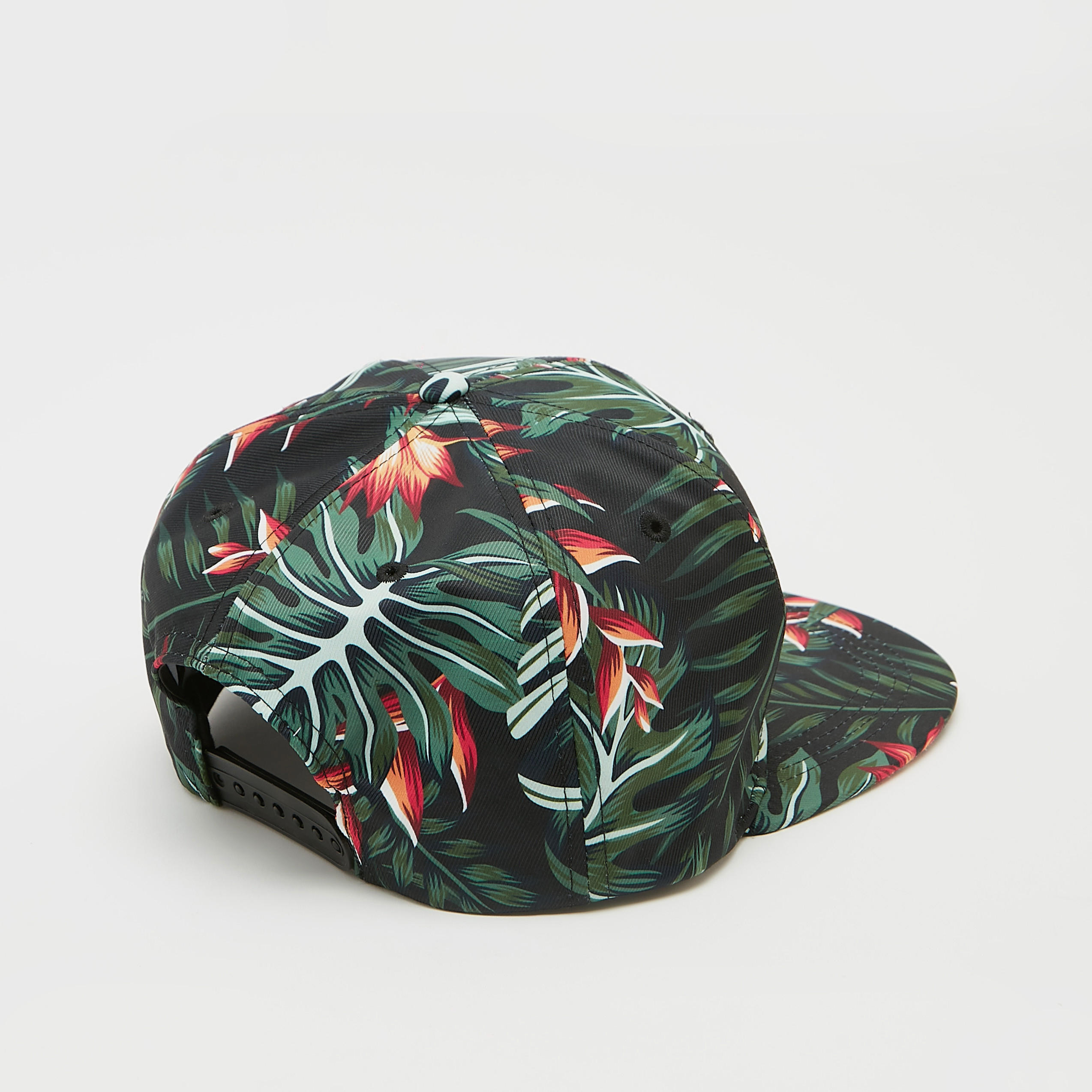 Tropical Print Cap with Eyelets and Snap Back Closure-men-caps-image-4