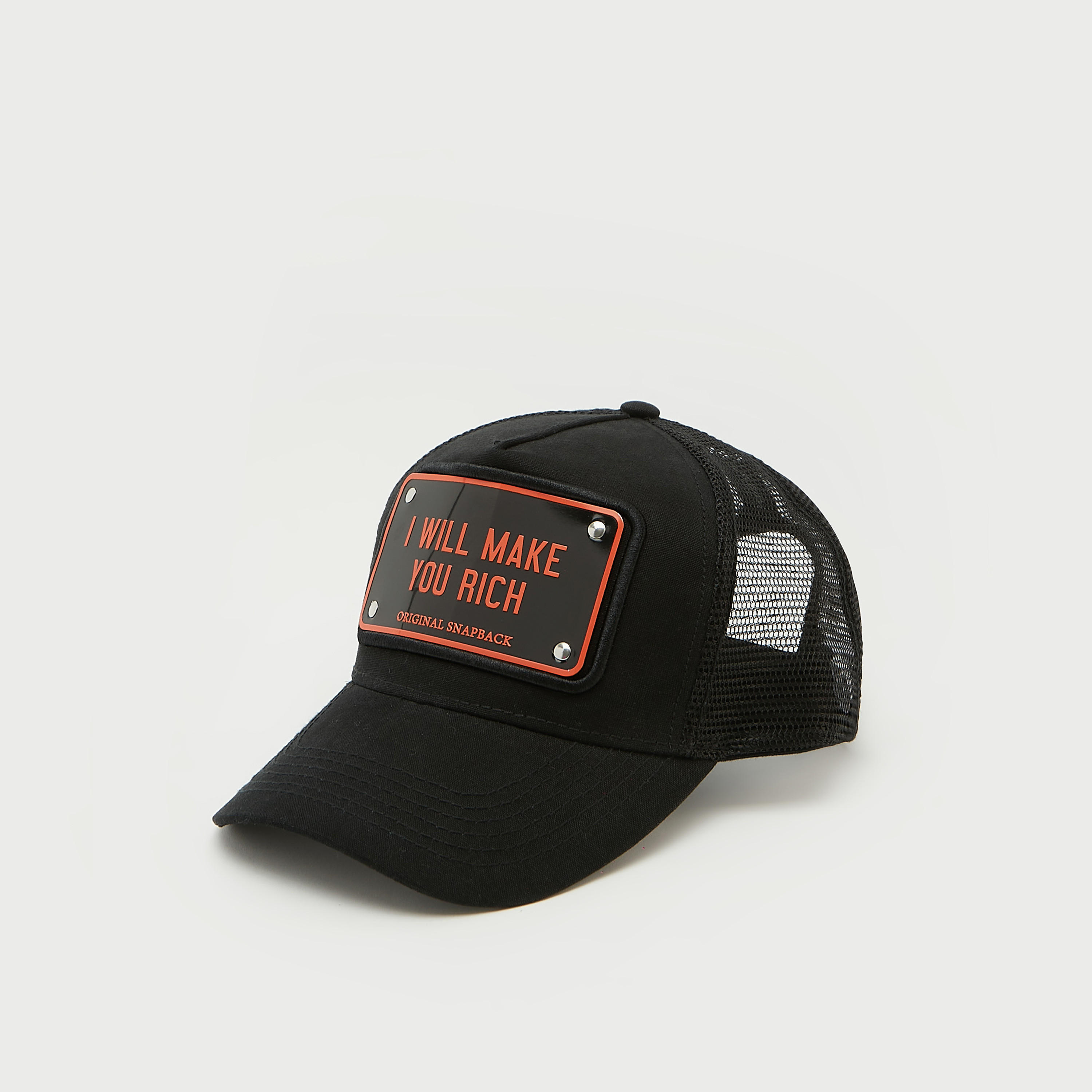 كاب بتفاصيل مزخرفة وشبكة وزر إغلاق خلفي-men-caps-image-5