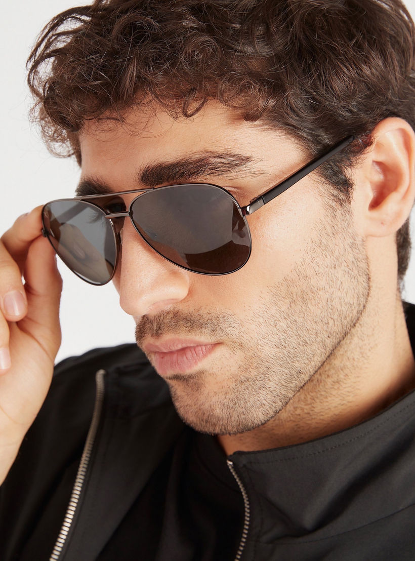 Occhiali Full Rim Aviator Sunglasses with Nose Pads-men-sunglasses-image-2