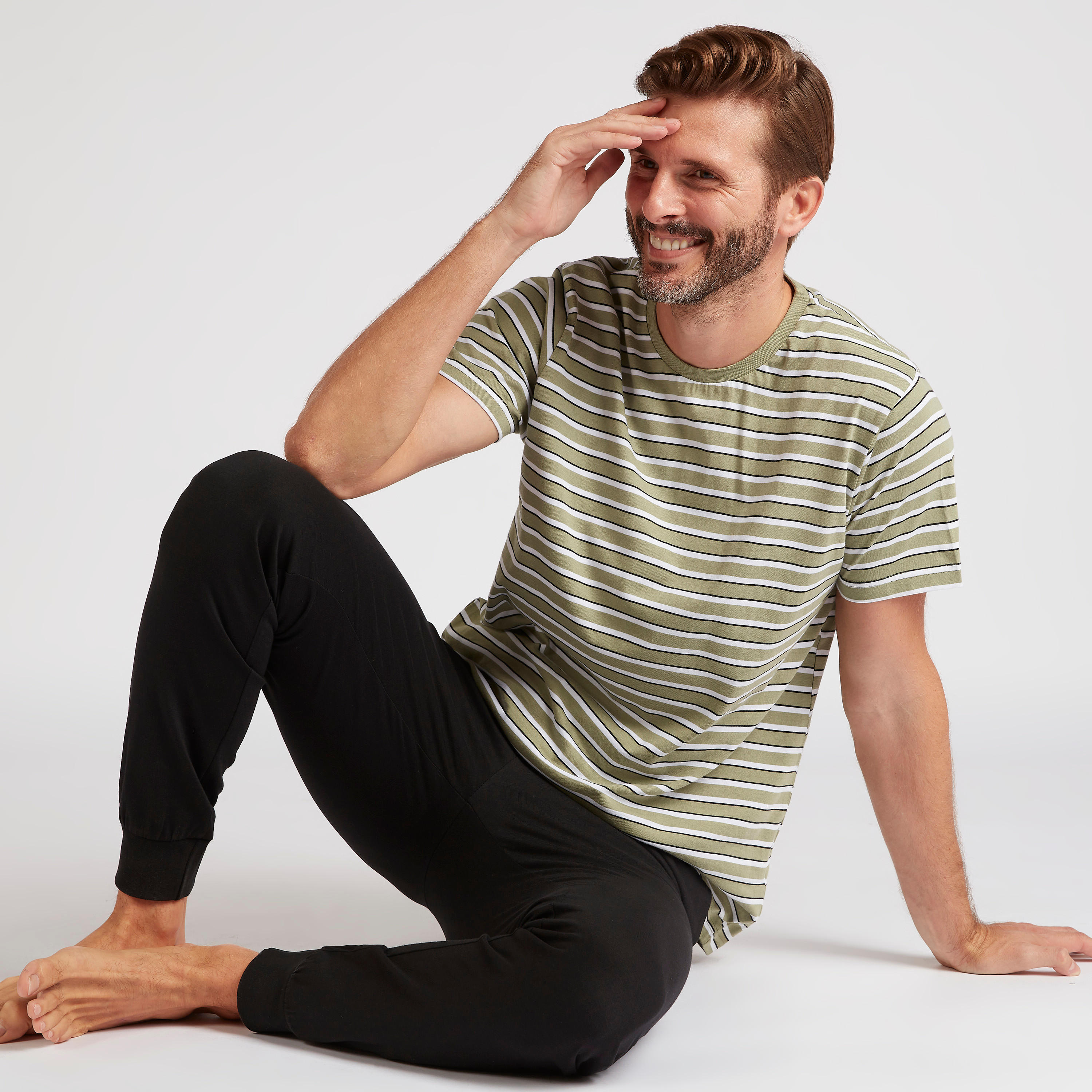 Striped Crew Neck T-shirt and Full Length Pyjama Set-men-clothing-nightwear-sets-image-5