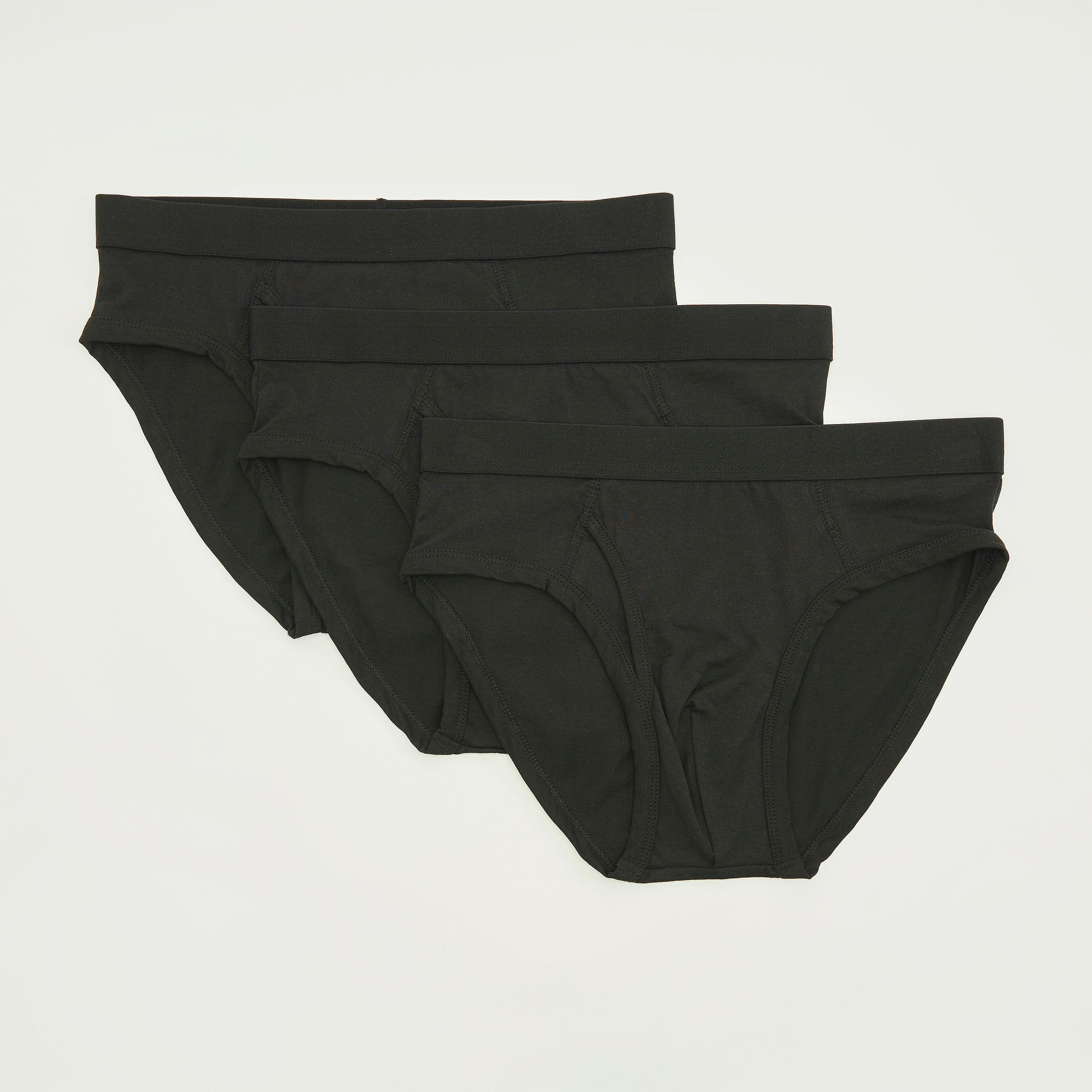 Set of 3 - Solid Briefs with Elasticated Waistband-men-clothing-innerwear-underwear-image-1