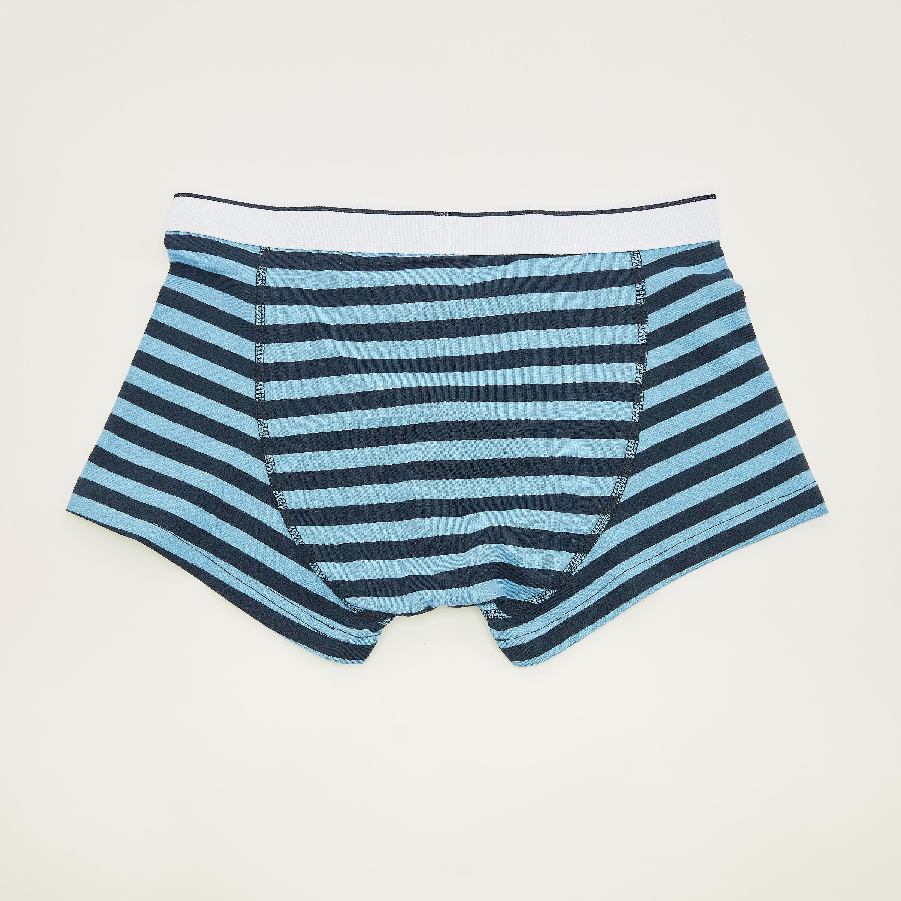 شورتات ترانك مقلّمة بخصر مطّاطي - طقم من 3 قطع-men-clothing-innerwear-underwear-image-1