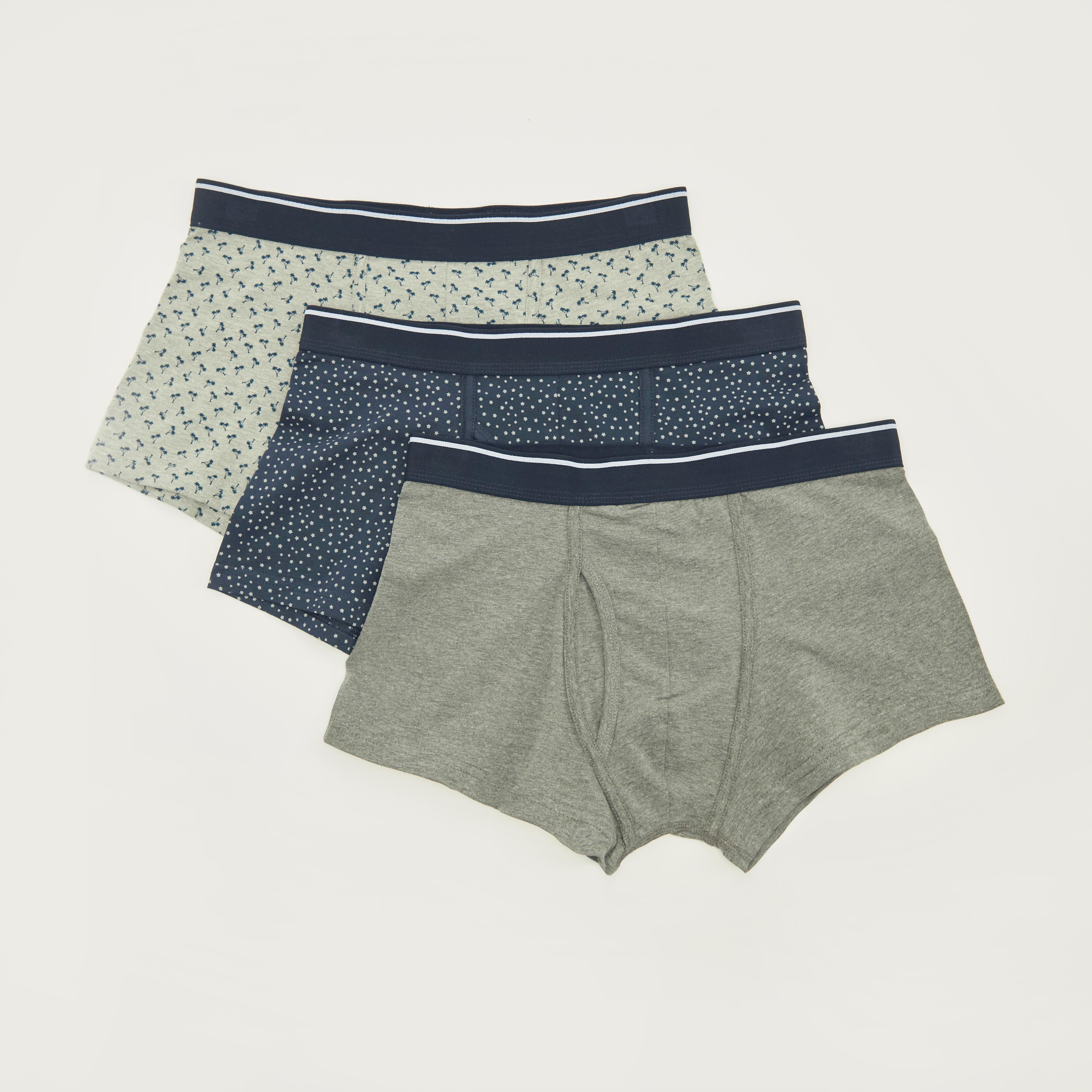 شورتات ترانك بخصر مطّاطي - طقم من 3 قطع متنوّعة-men-clothing-innerwear-underwear-image-4