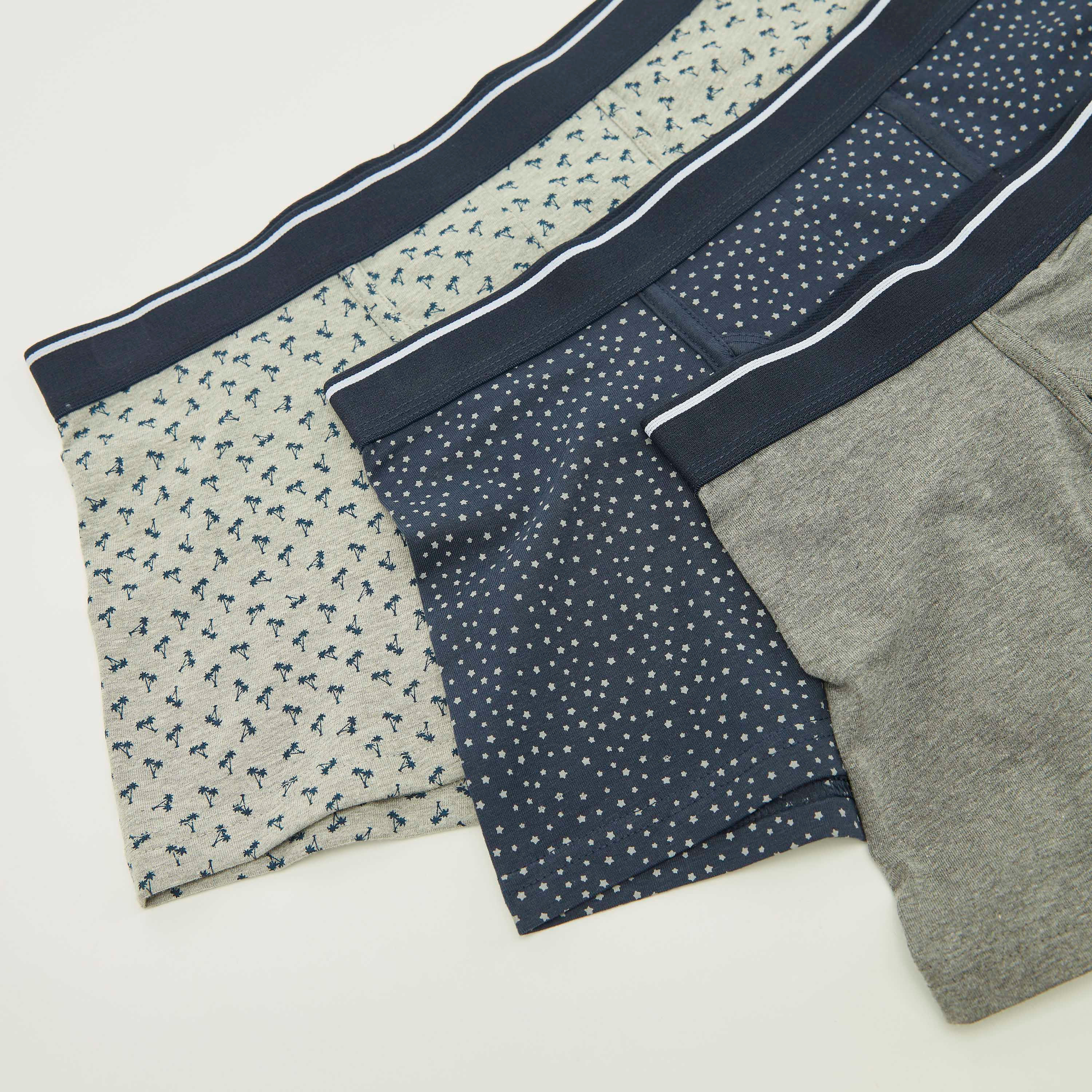 شورتات ترانك بخصر مطّاطي - طقم من 3 قطع متنوّعة-men-clothing-innerwear-underwear-image-3