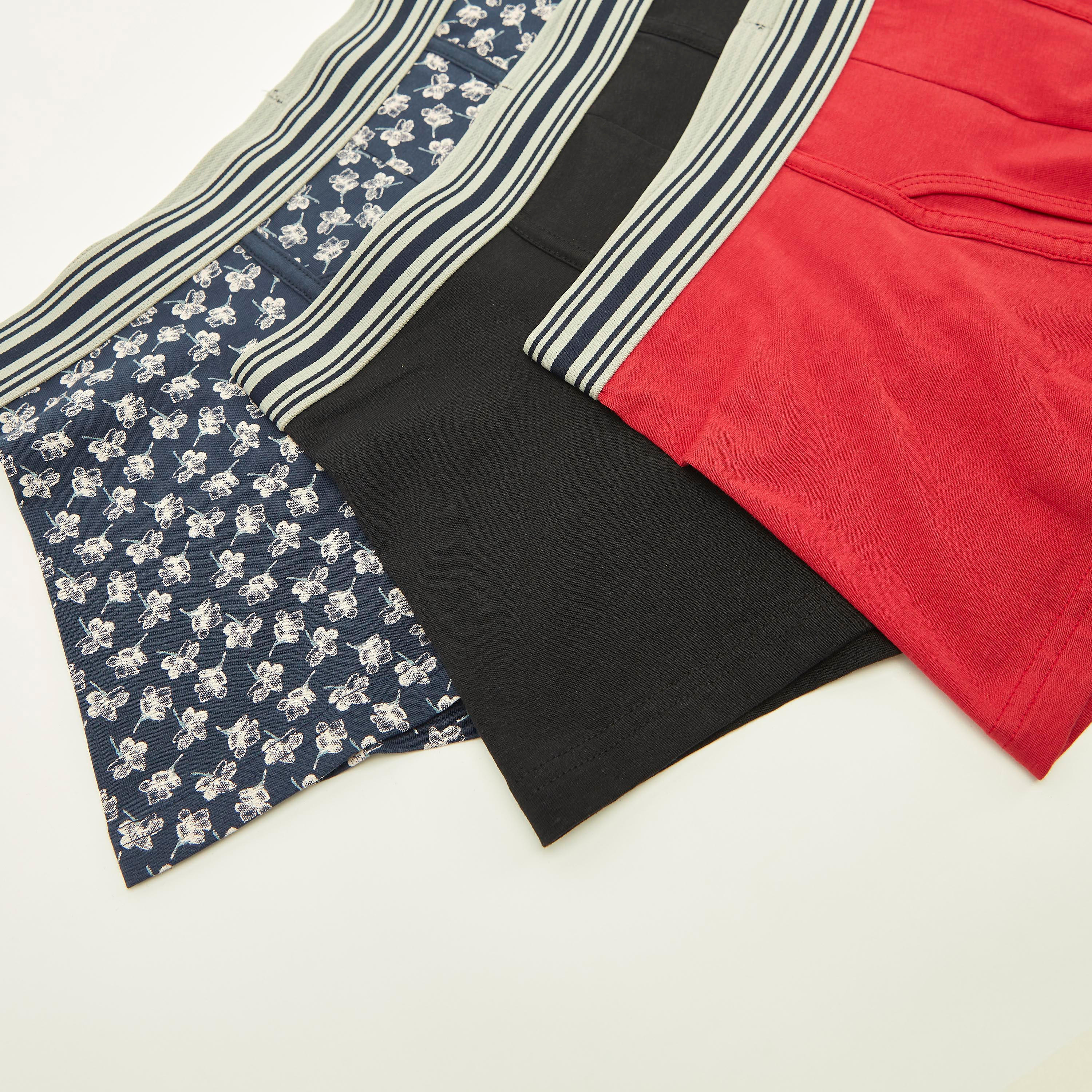 شورتات ترانك بخصر مطّاطي - طقم من 3 قطع متنوّعة-men-clothing-innerwear-underwear-image-3