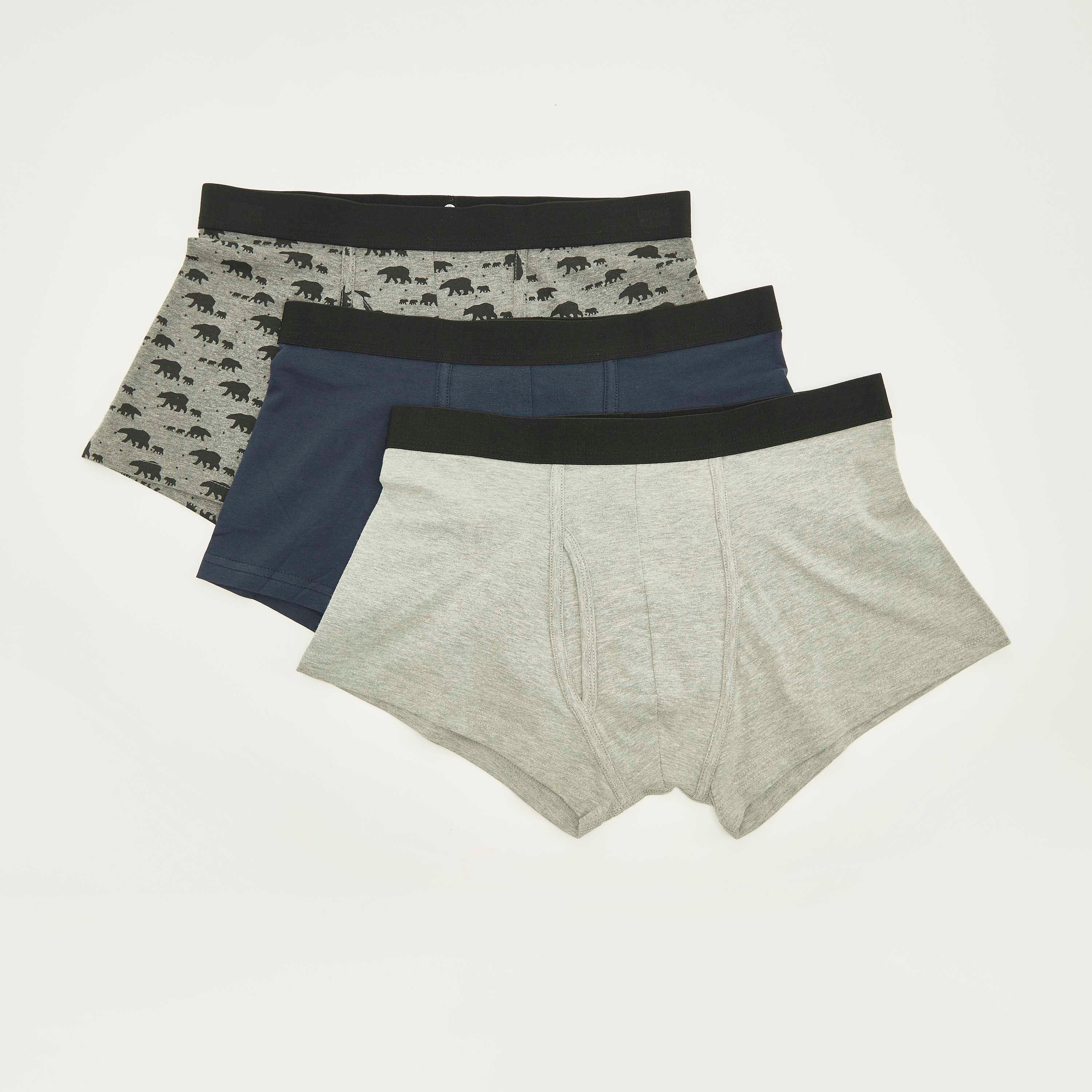 Set of 3 - Assorted Trunks with Elasticated Waistband-men-clothing-innerwear-underwear-image-1