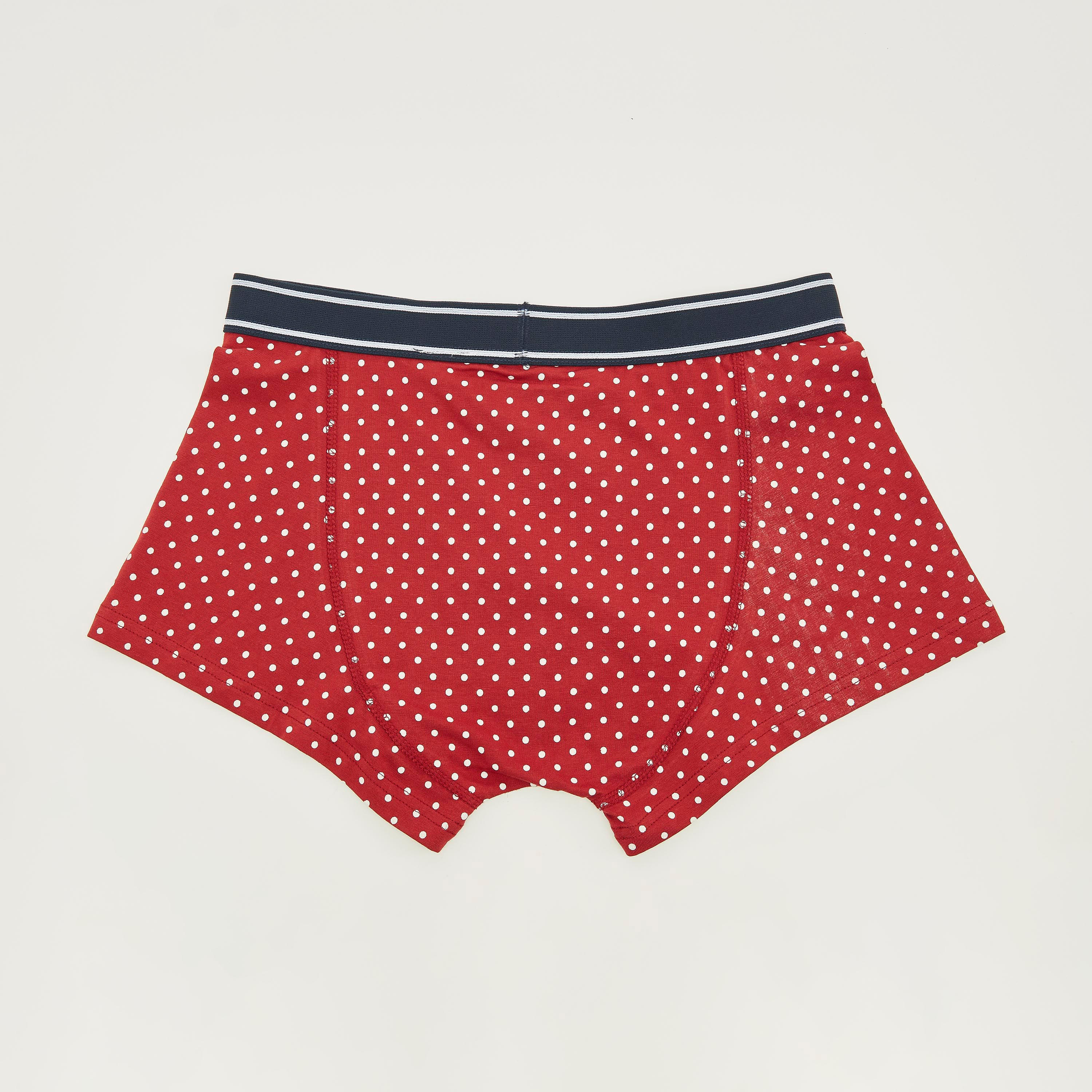 شورتات ترانك بخصر مطّاطي وطبعات منقّطة - طقم من 3 قطع-men-clothing-innerwear-underwear-image-4