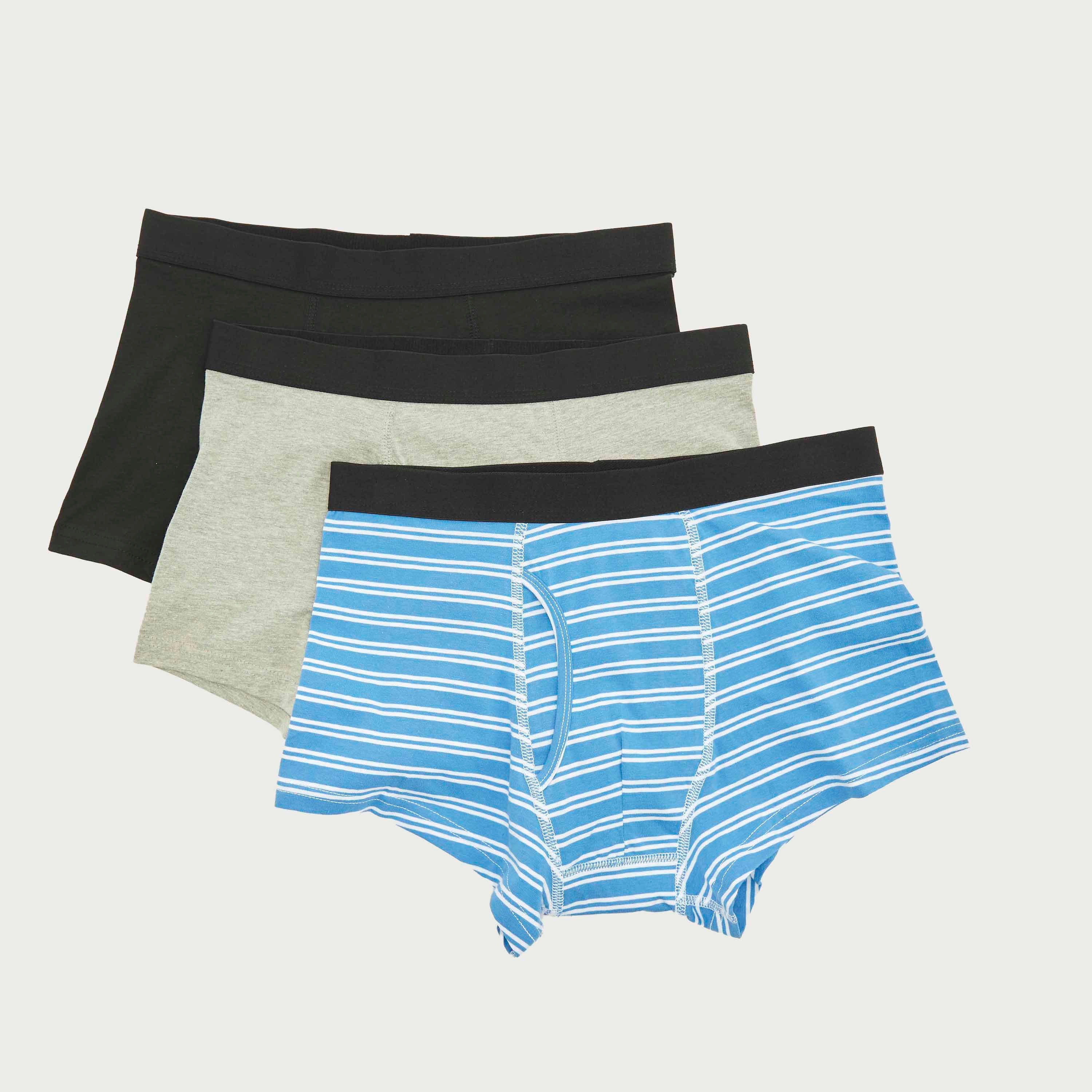 سراويل ترانك داخليّة متنوعة بخصر مطاطي - طقم من 3 قطع-men-clothing-innerwear-underwear-image-1