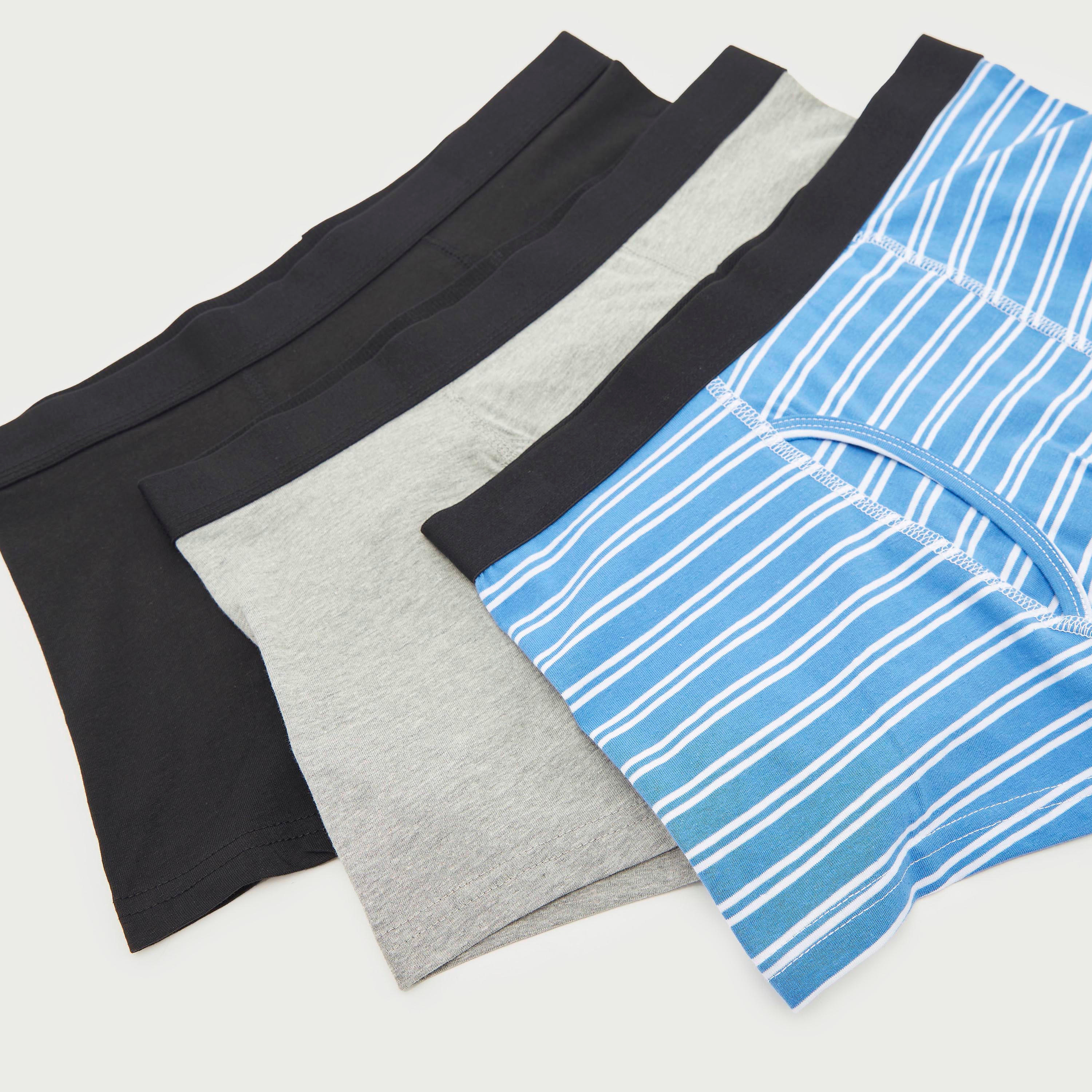 سراويل ترانك داخليّة متنوعة بخصر مطاطي - طقم من 3 قطع-men-clothing-innerwear-underwear-image-2