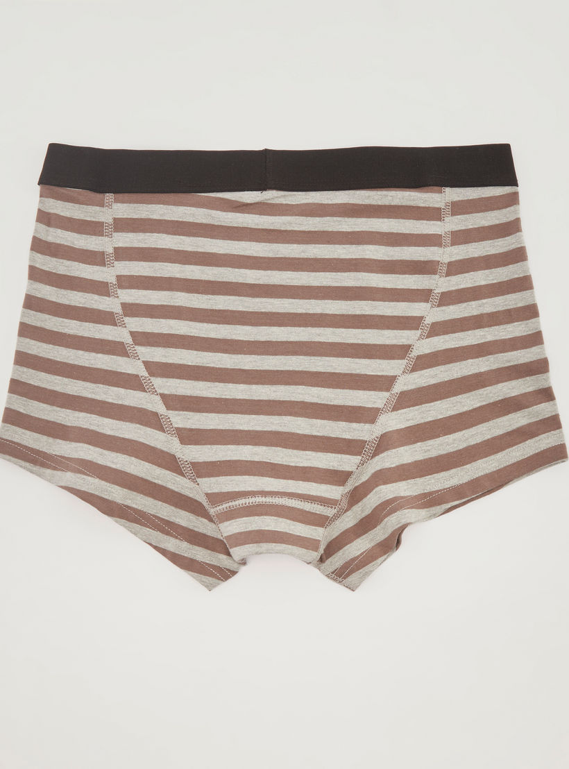 شورتات ترانك مقلّمة بخصر مطّاطي - طقم من 3 قطع-men-clothing-innerwear-underwear-image-1